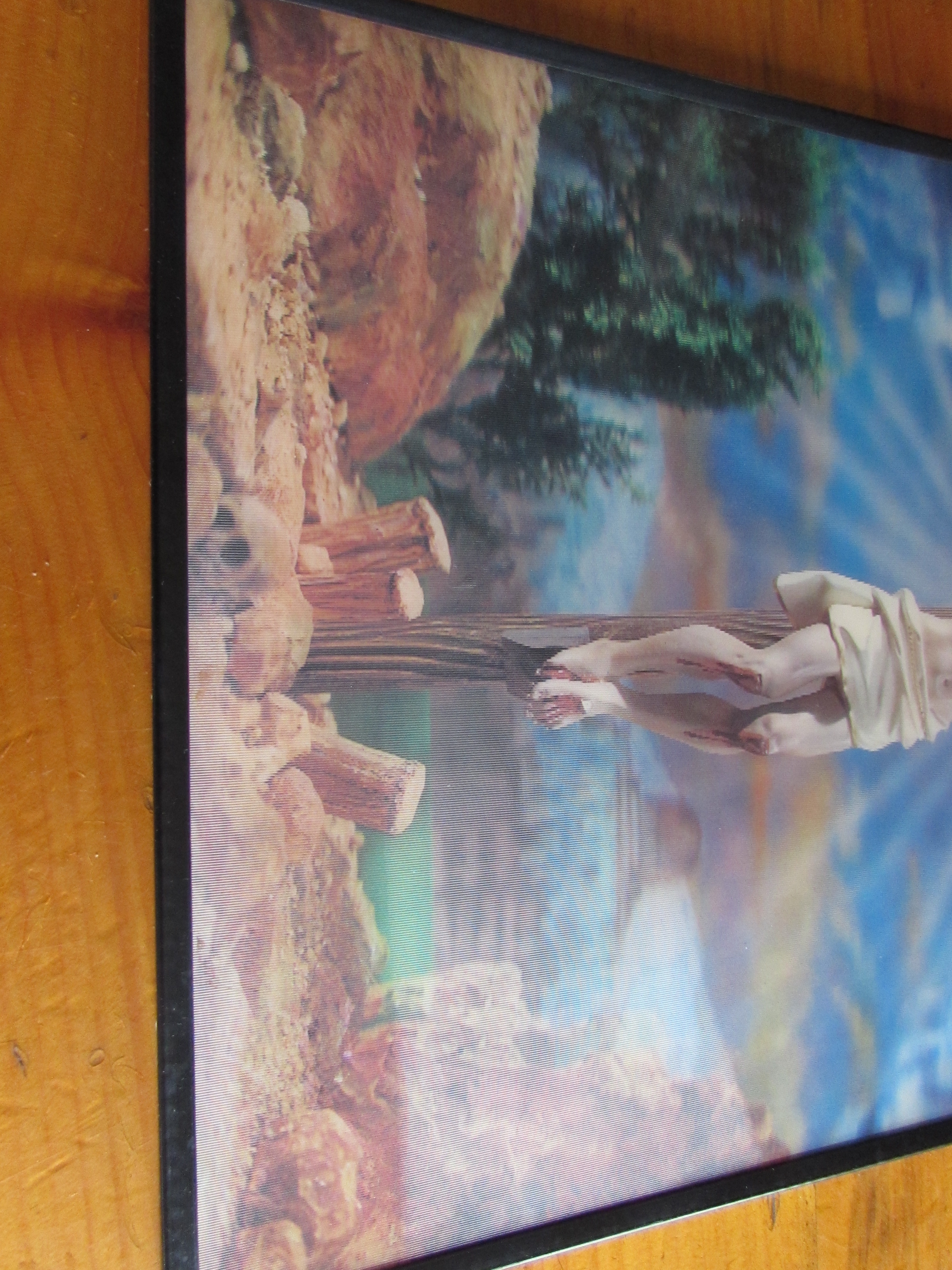 Jesus Crucifix Hologram Picture Three Demential