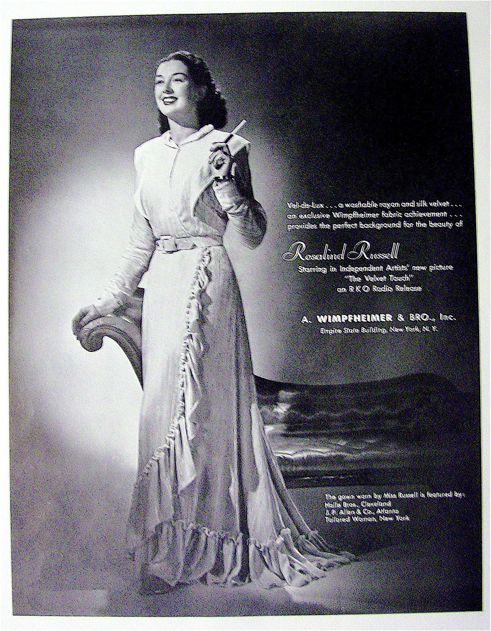 1948 Wimpfheimer Fabric w/Rosalind Russell