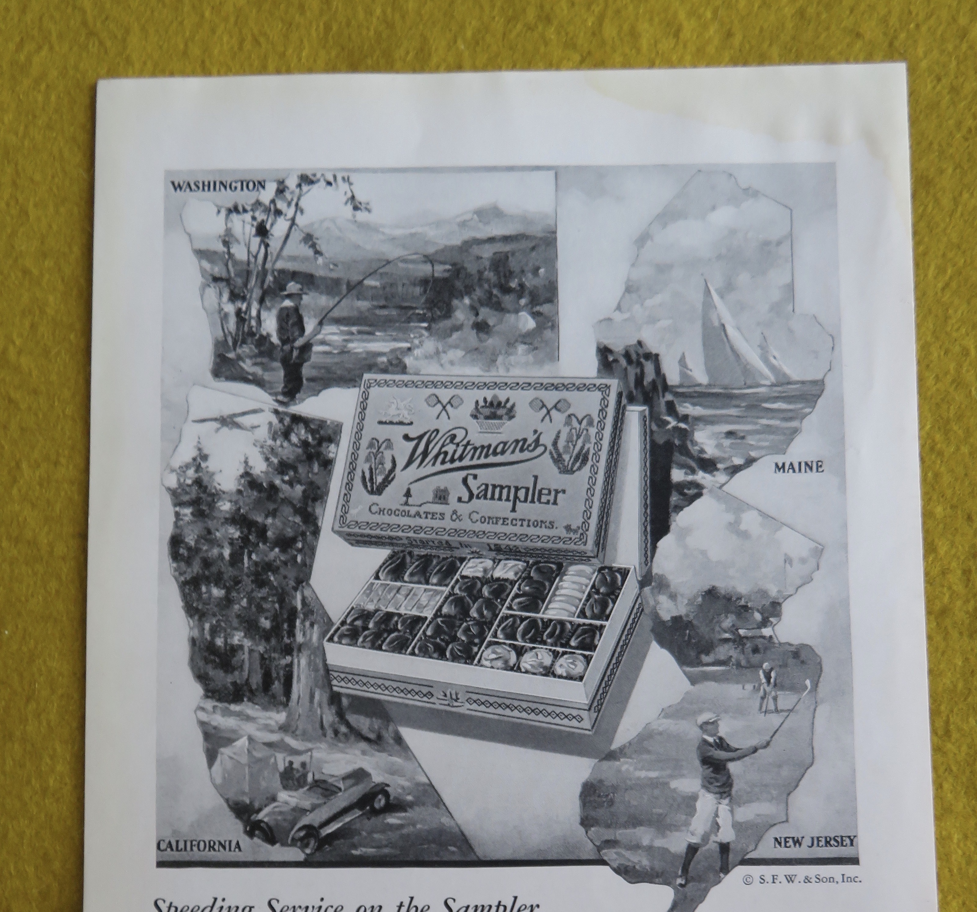 1930 Whitman's Chocolates with Speeding Service