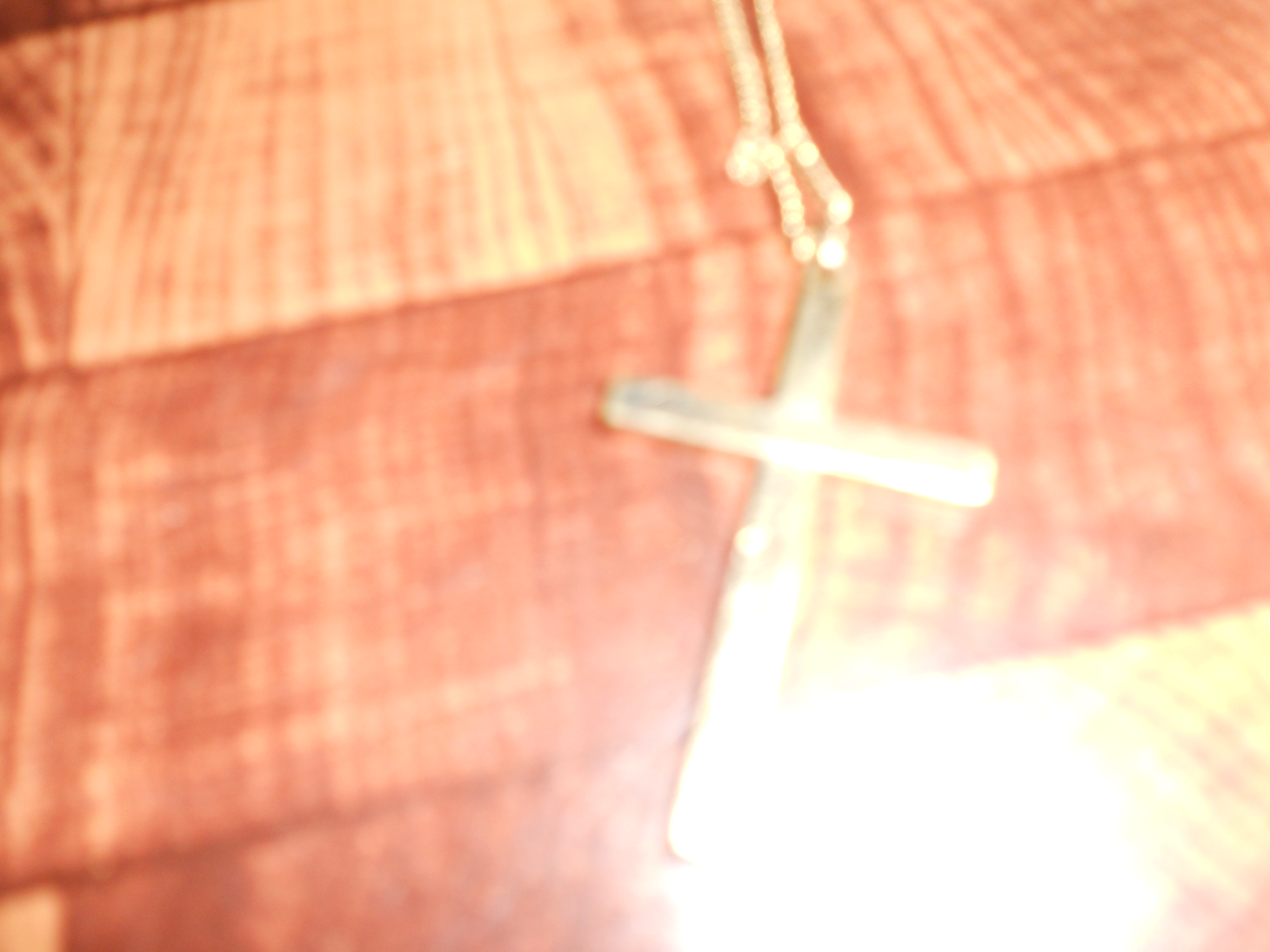 Cross Necklace with Chain Gold Tone
