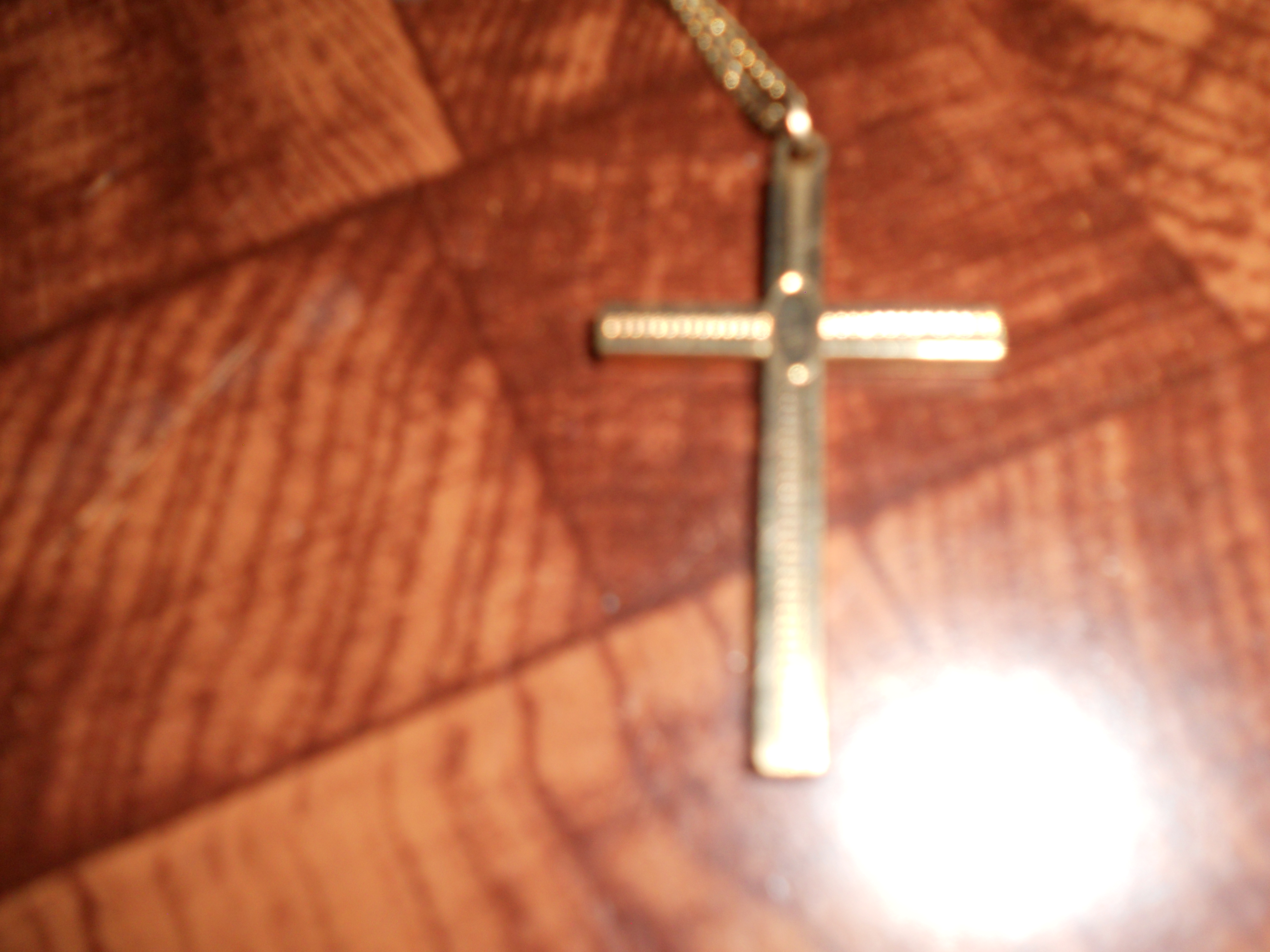 Cross Necklace with Chain Gold Tone