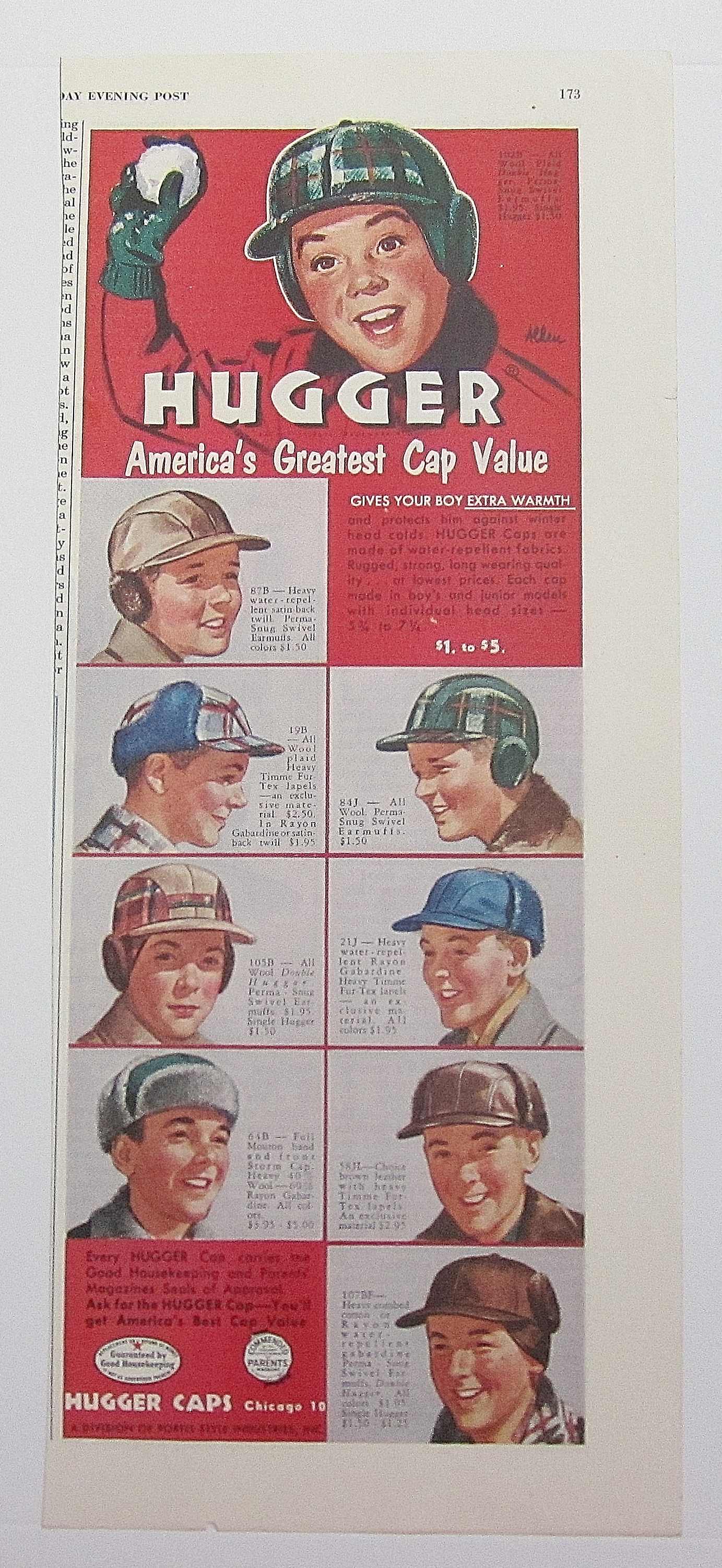 1952 Hugger Caps With Different Hugger Caps