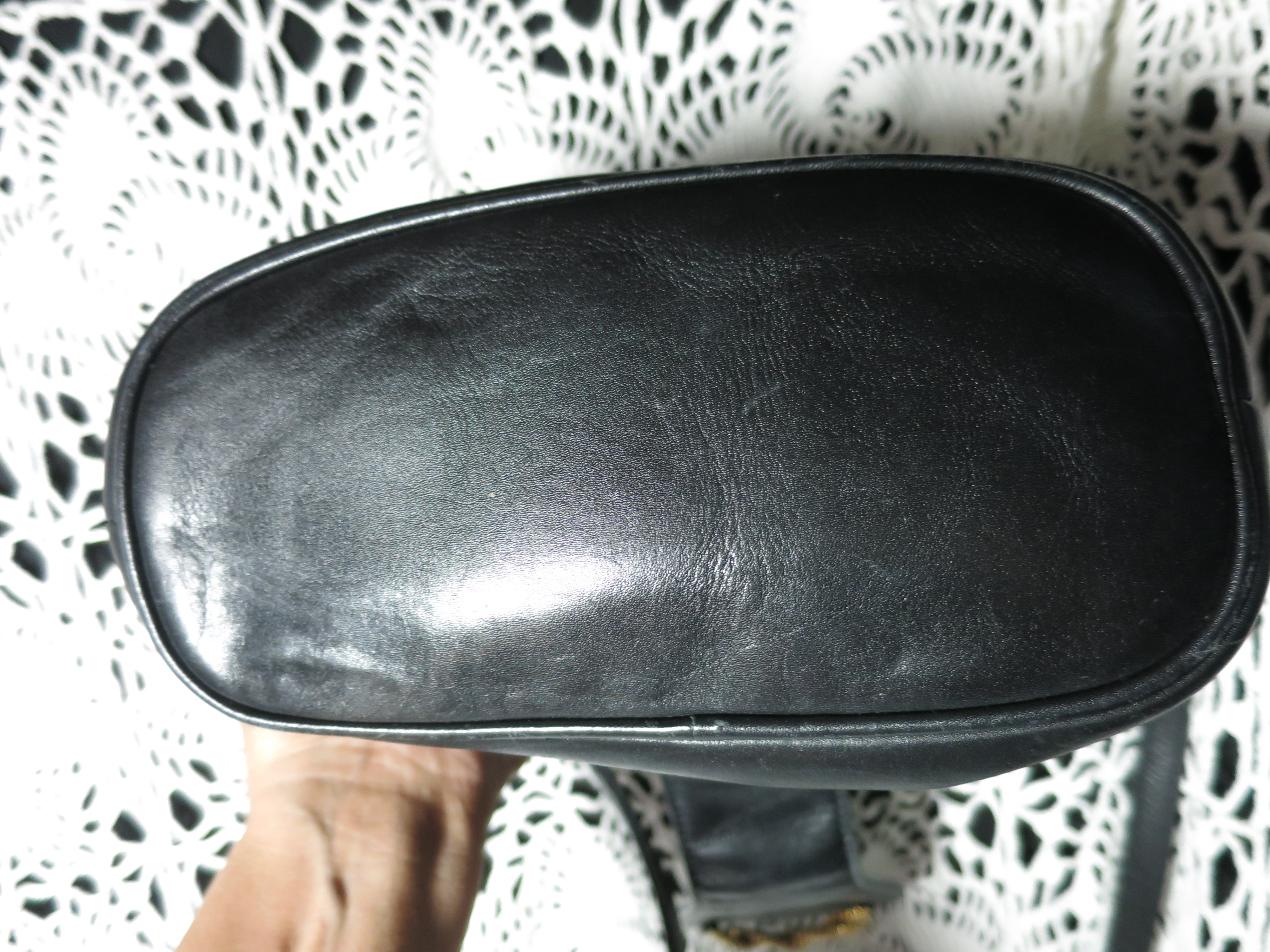 Russel K. Bromley Italy Black Leather Shoulder Bag
