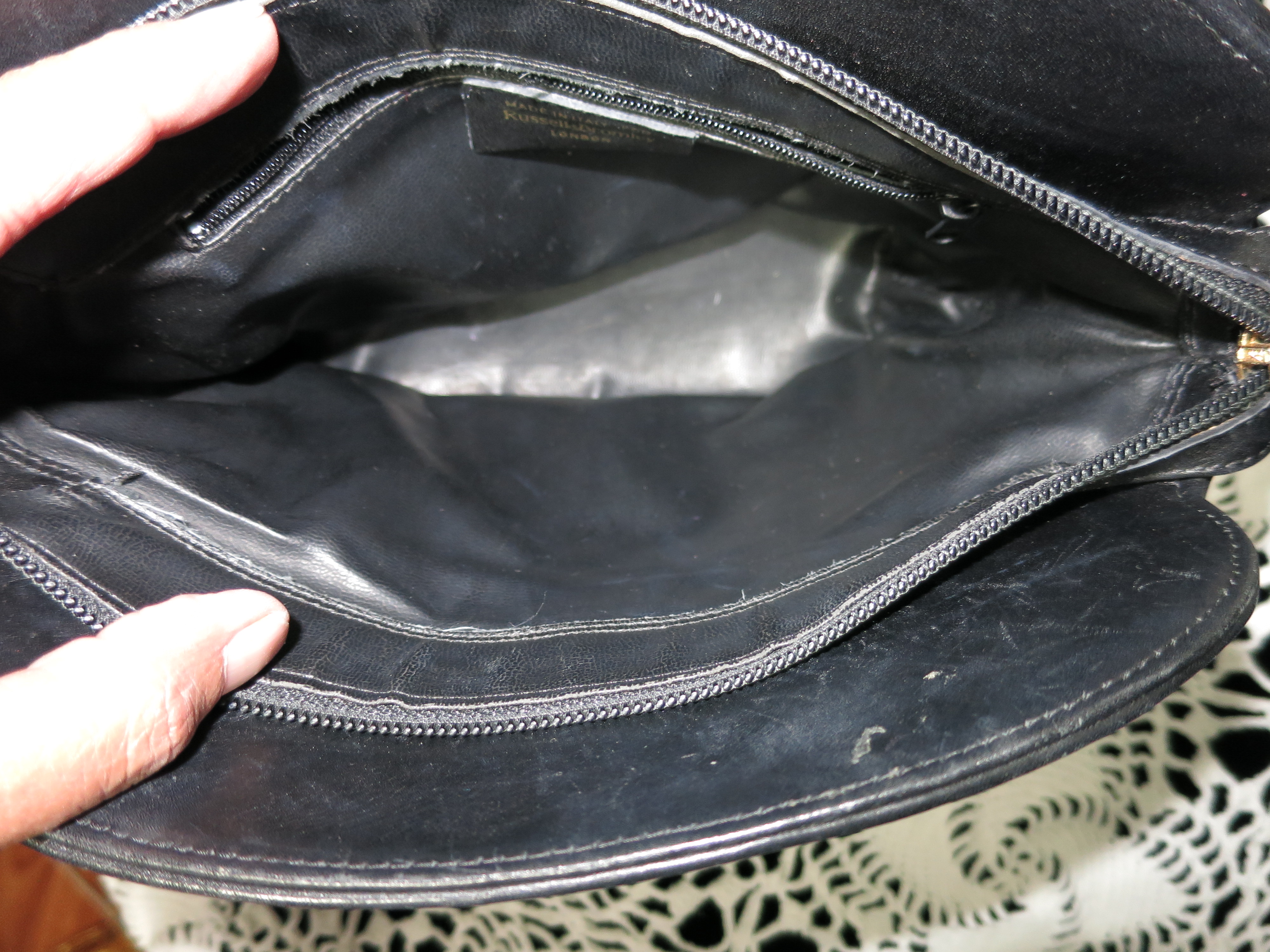 Russel K. Bromley Italy Black Leather Shoulder Bag