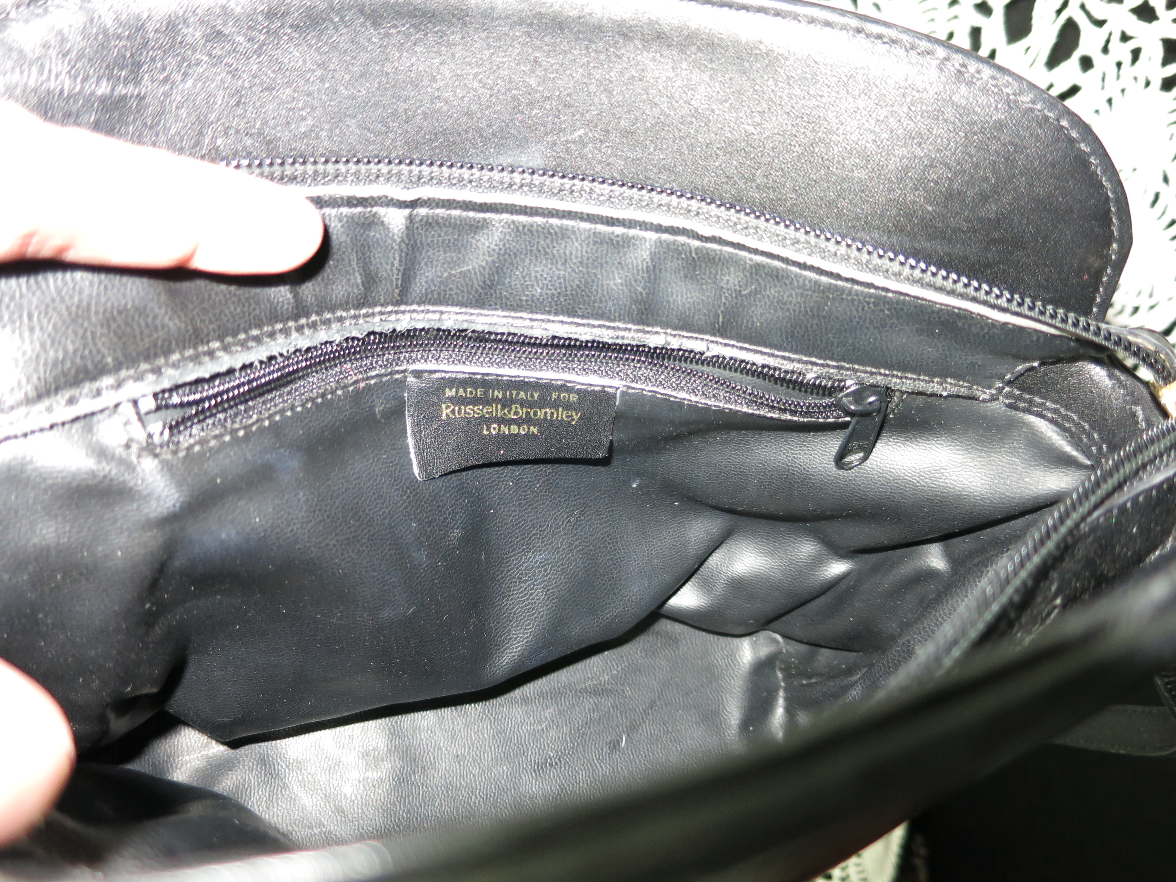 Russel K. Bromley Italy Black Leather Shoulder Bag