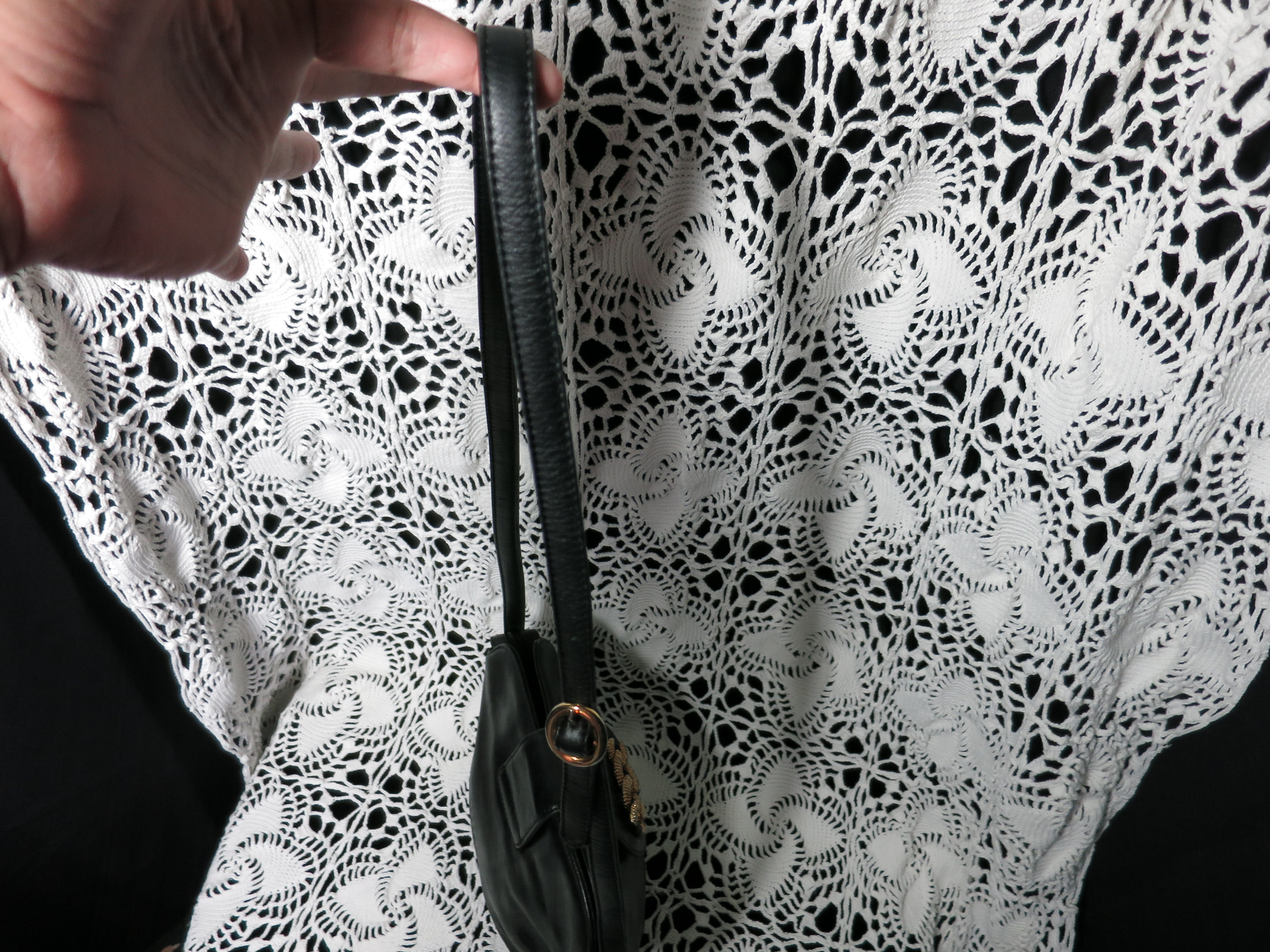 Russel K. Bromley Italy Black Leather Shoulder Bag