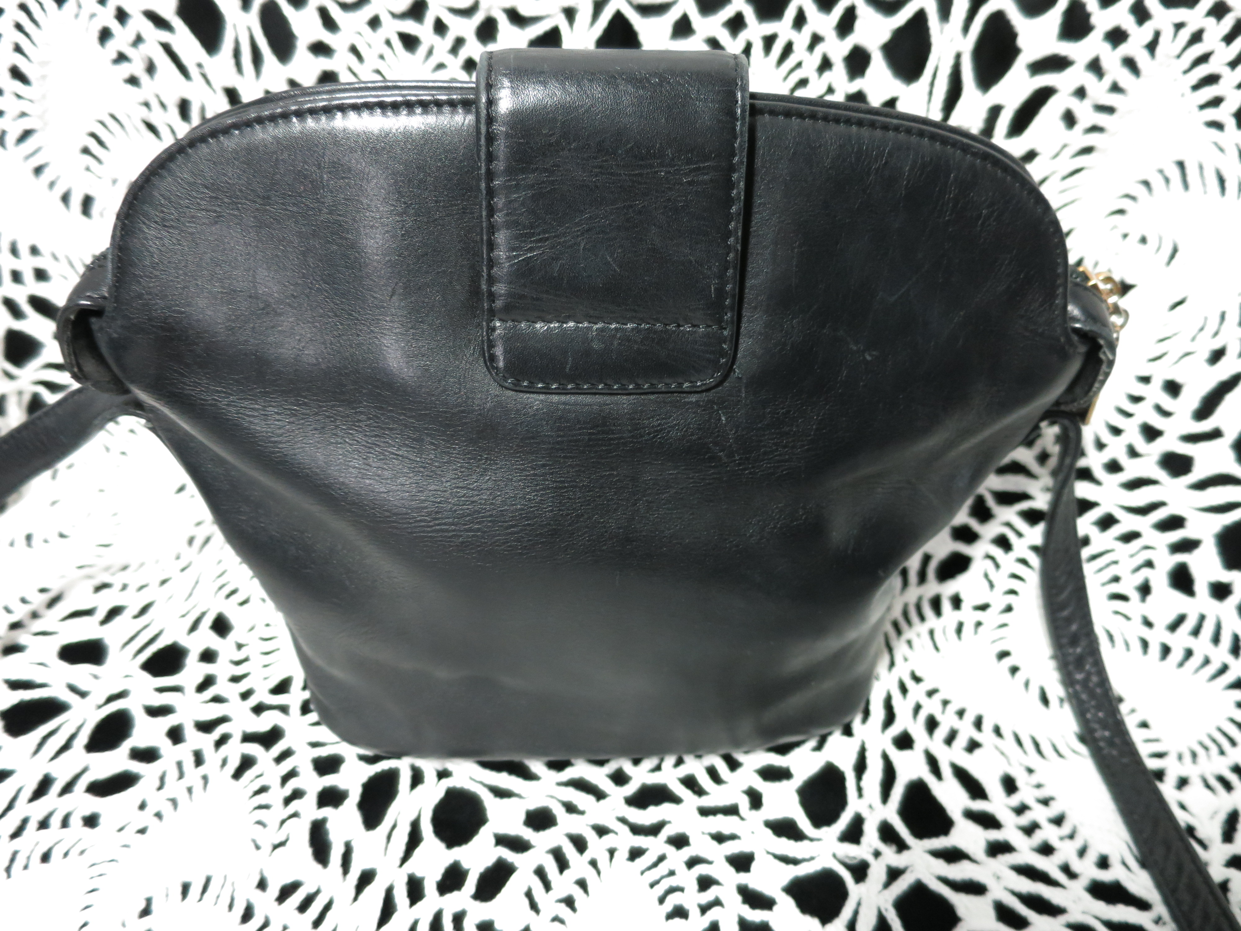 Russel K. Bromley Italy Black Leather Shoulder Bag