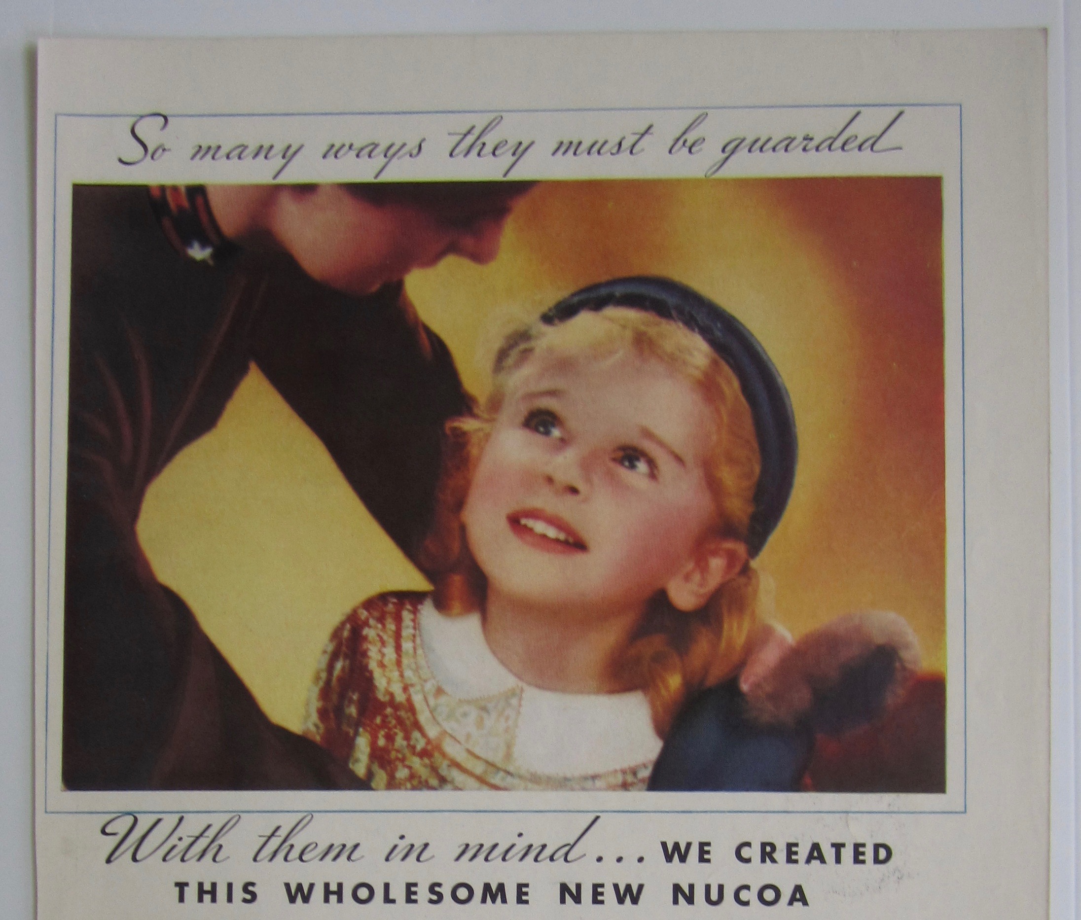 1937 Nucoa Margarine with Little Girl Smiling