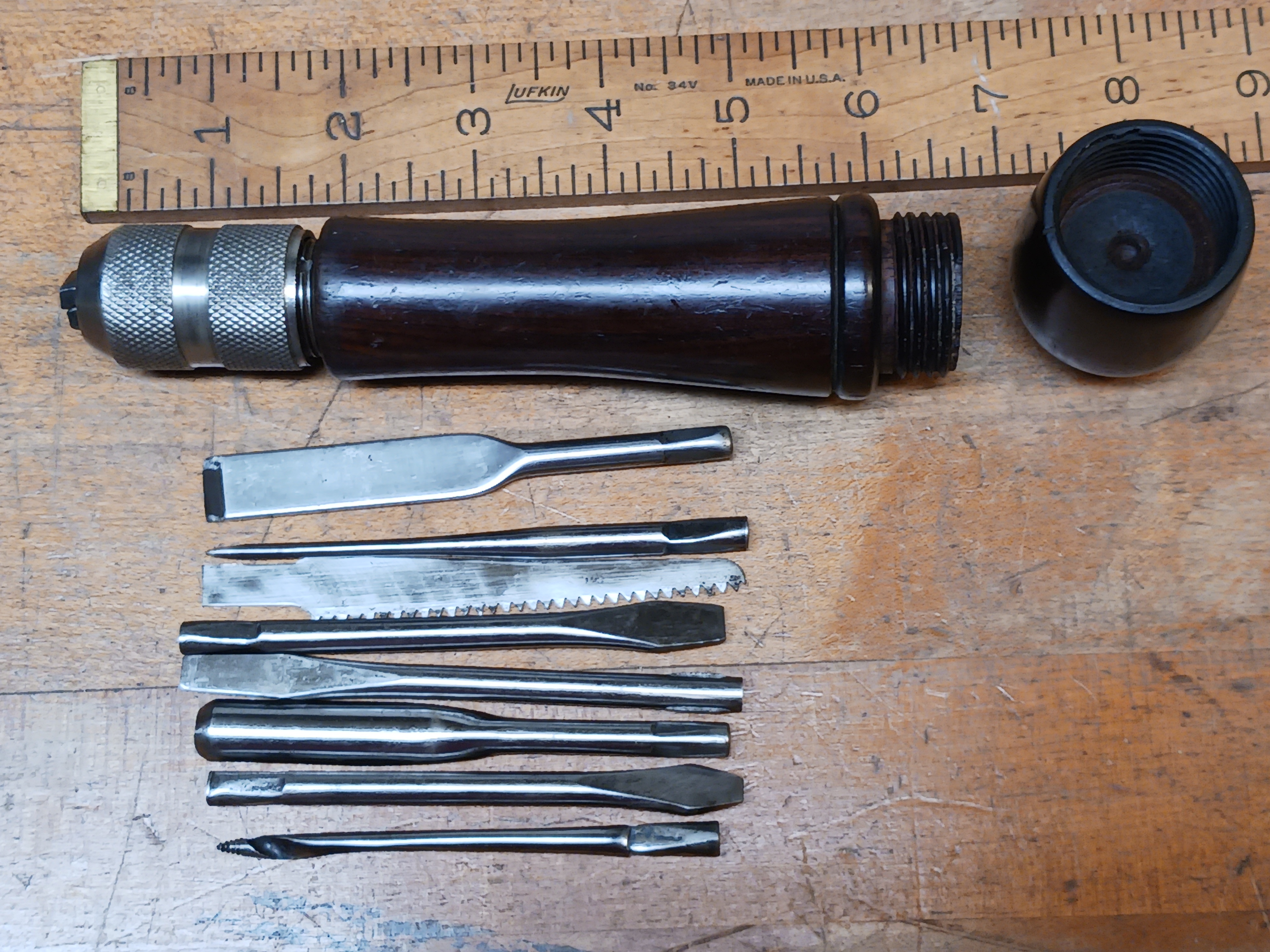 Bridgeport Chisel Screwdriver Tool Handle Cocobolo