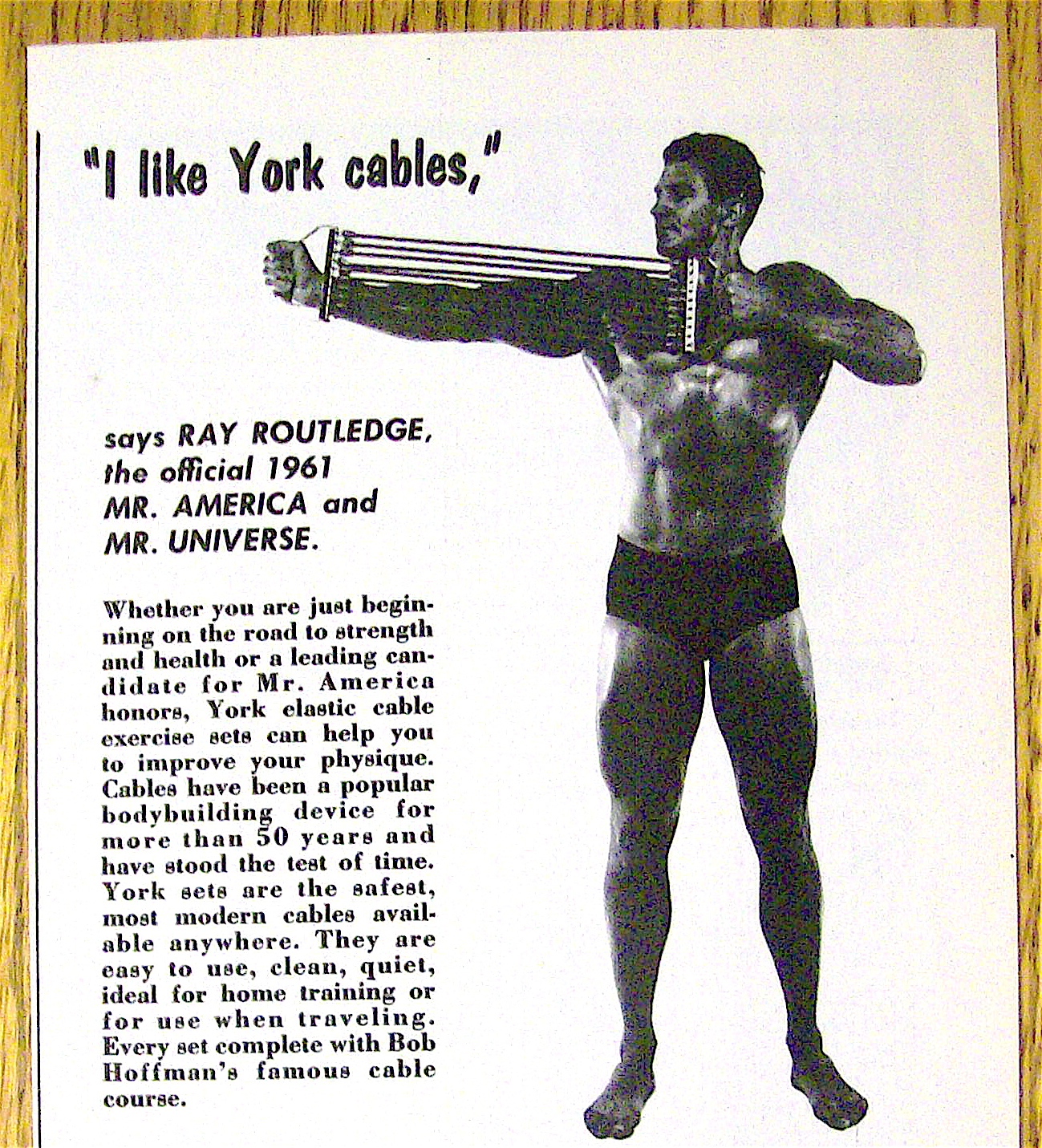 1962 York Cables with Ray Routledge (Mr. America)