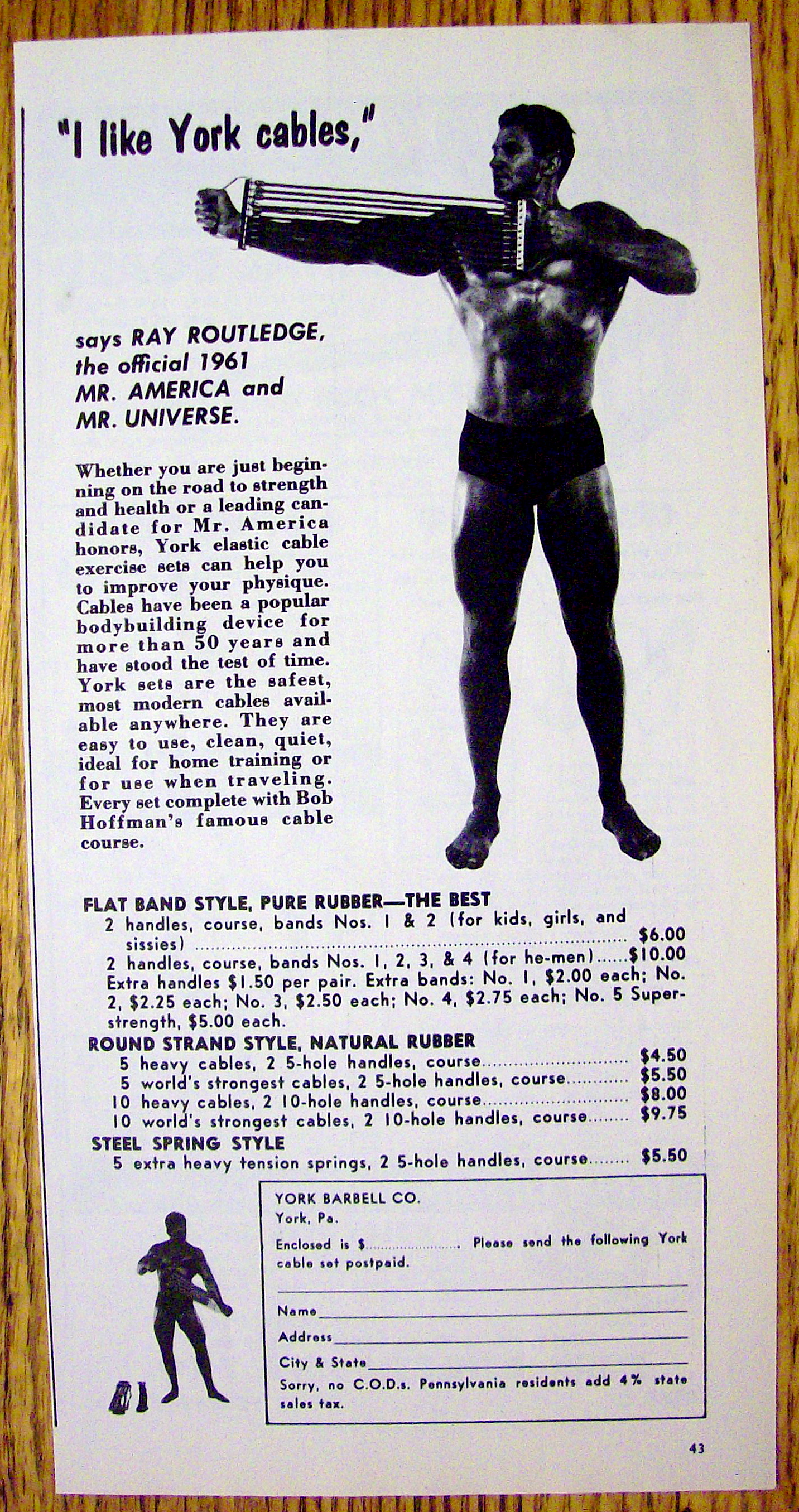 1962 York Cables with Ray Routledge (Mr. America)
