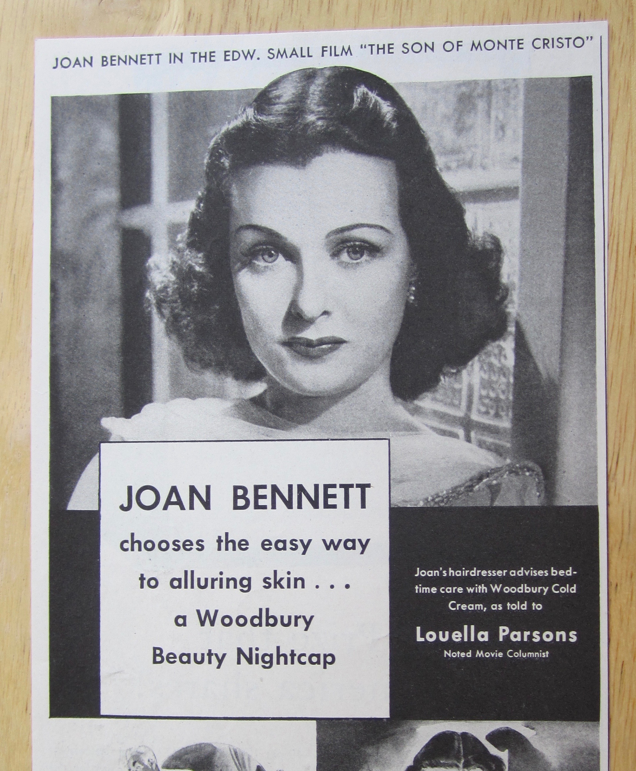 1940 Woodbury Cold Cream with Joan Bennett