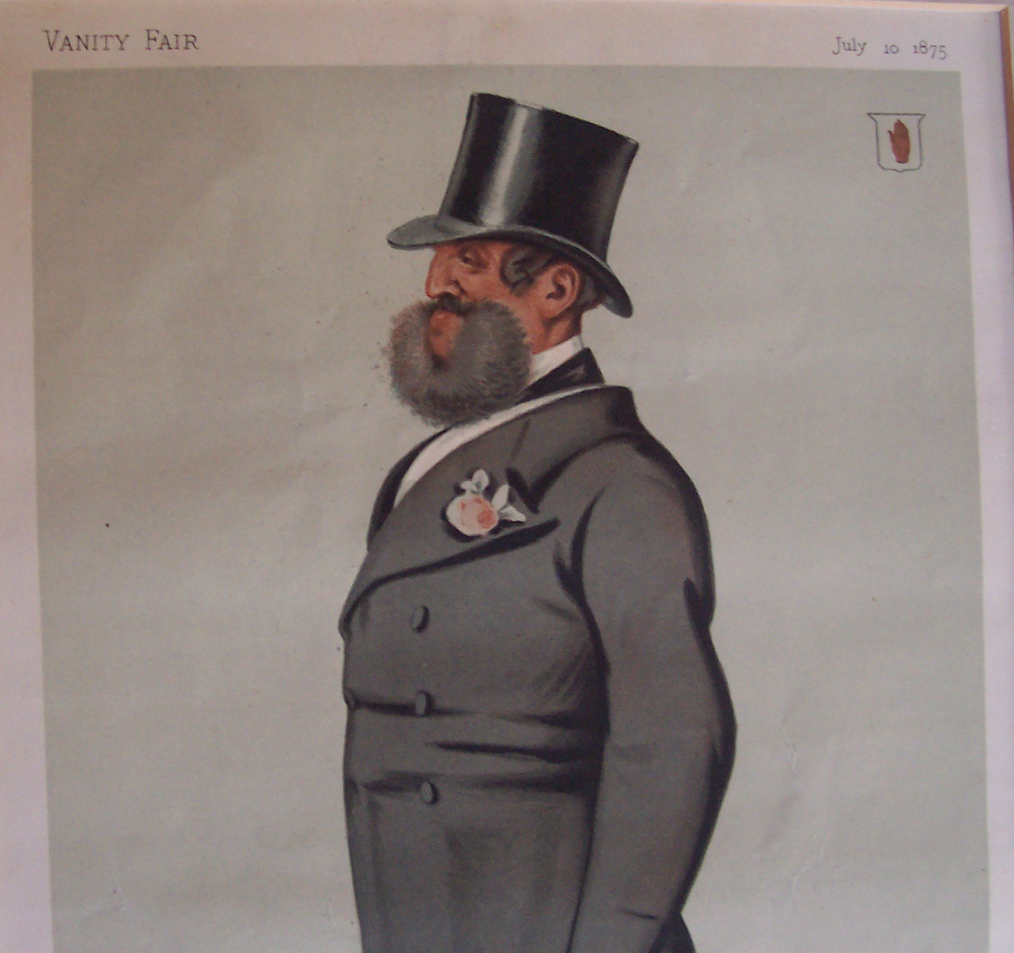 1875 Vanity Fair Print Sir Henry Josias Stracey Bart