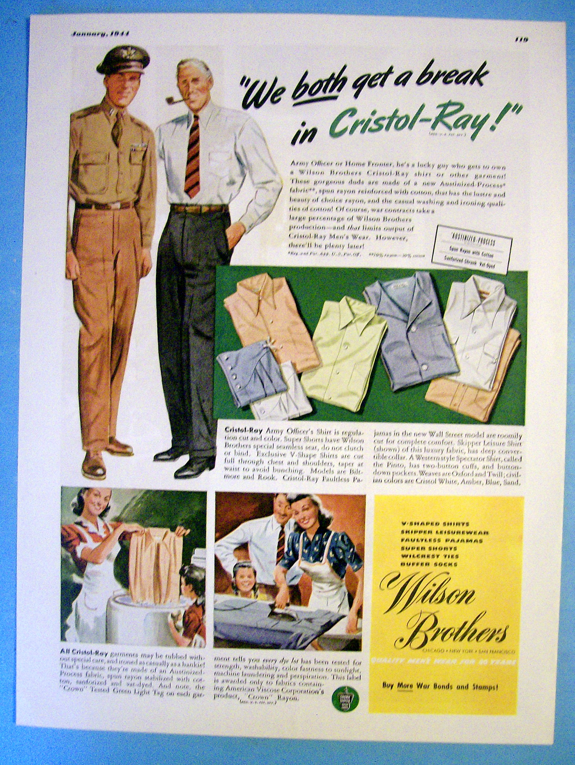 1944 Wilson Brothers Cristol Ray with Soldier & Man
