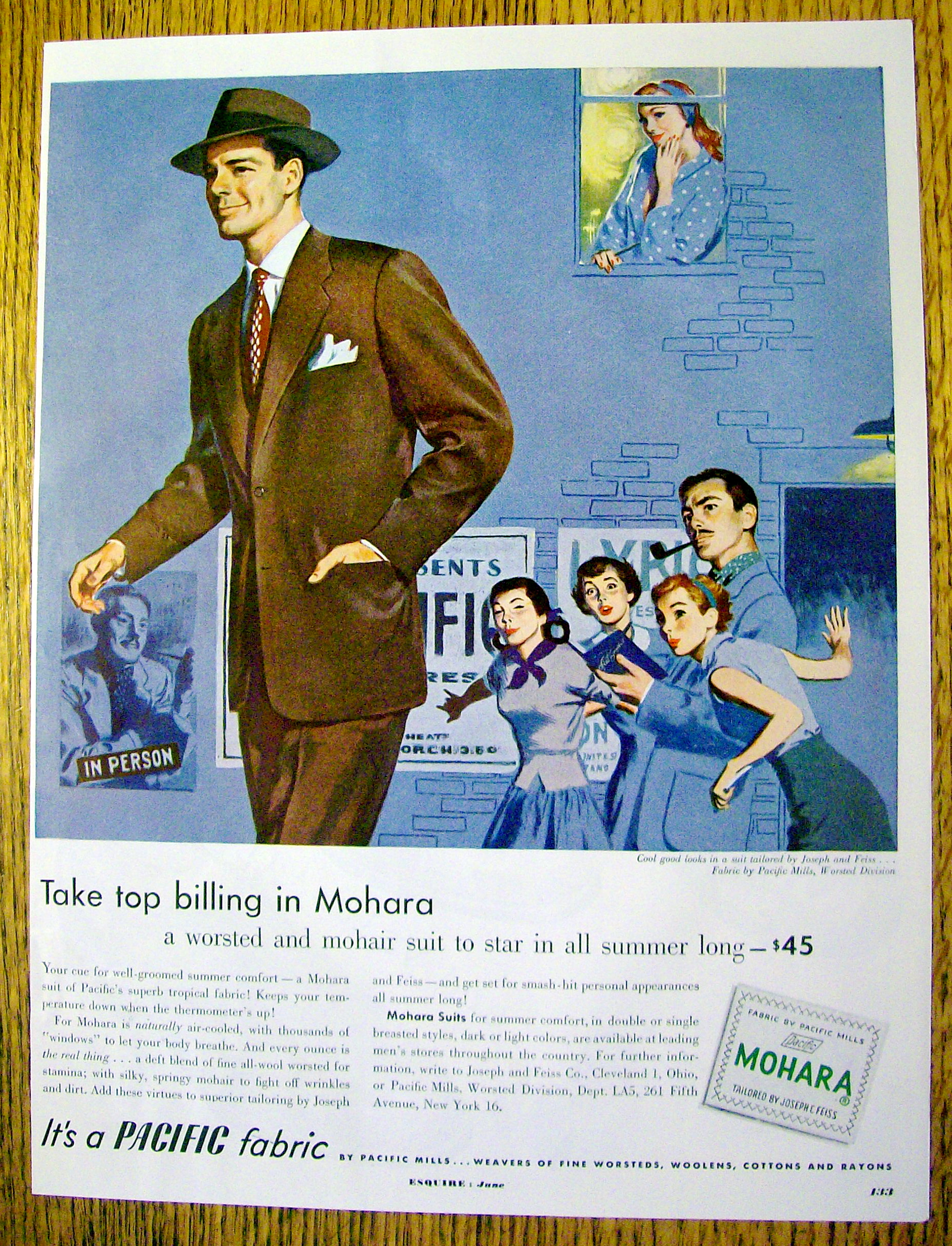 1951 Pacific Fabric with Man In A Mohara Suit