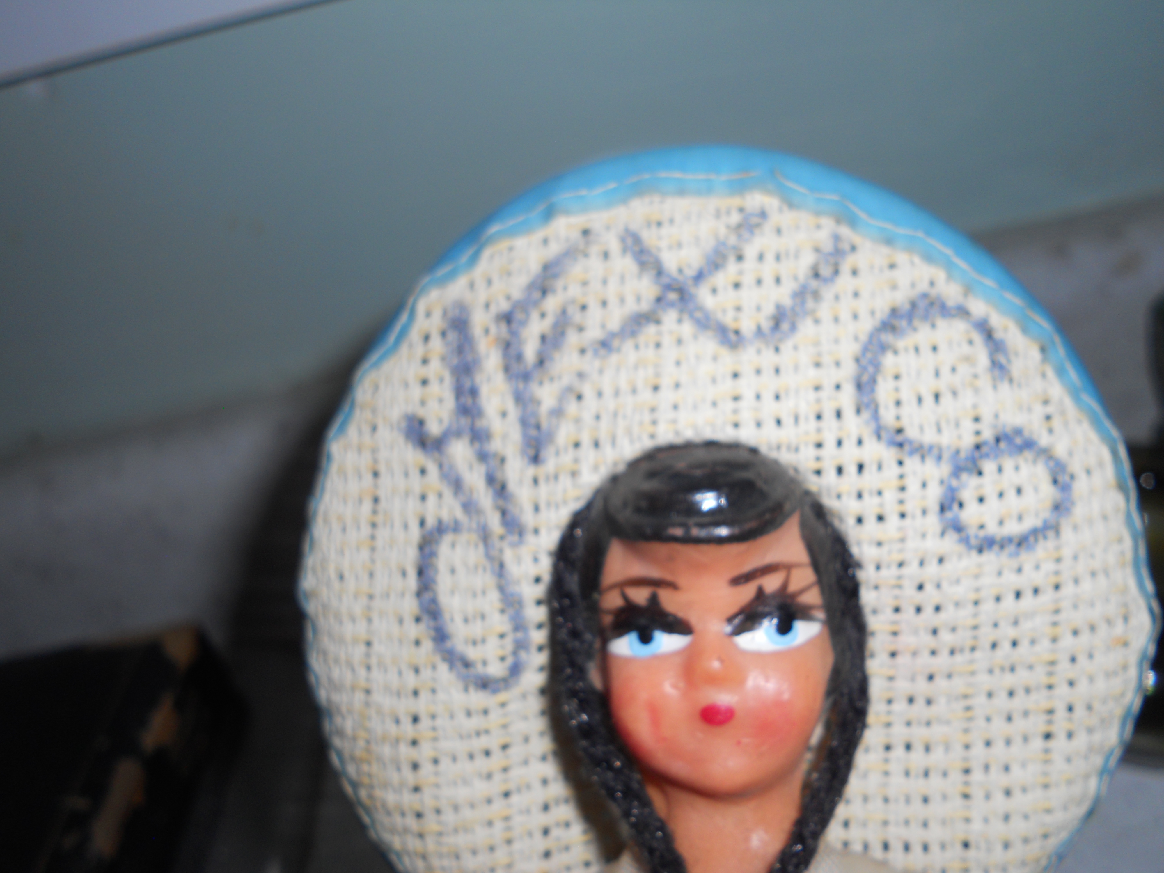 Mexican Mexico Souvenir Doll Hard Plastic