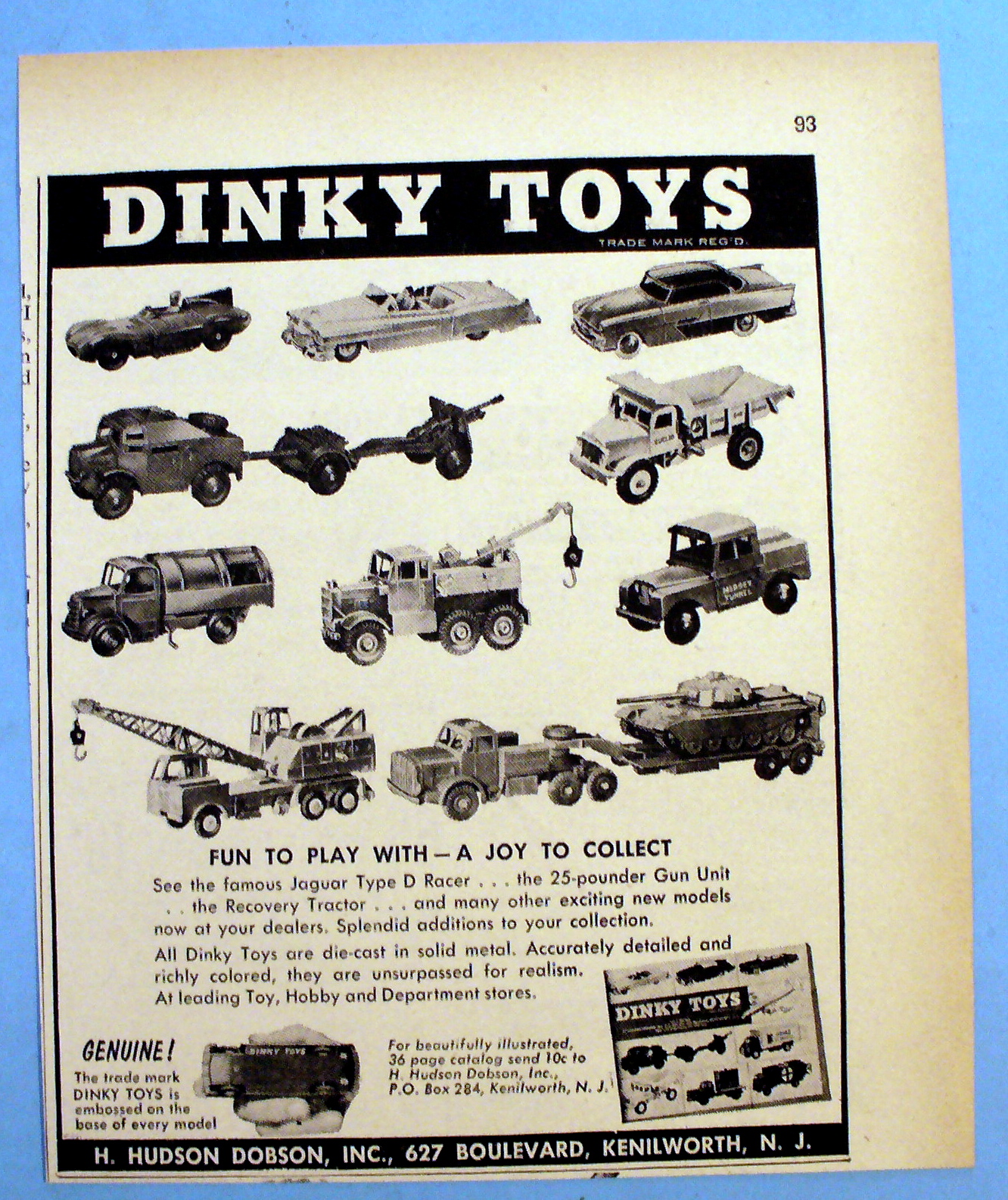 1957 Dinky Toys with Different Cars & Trucks
