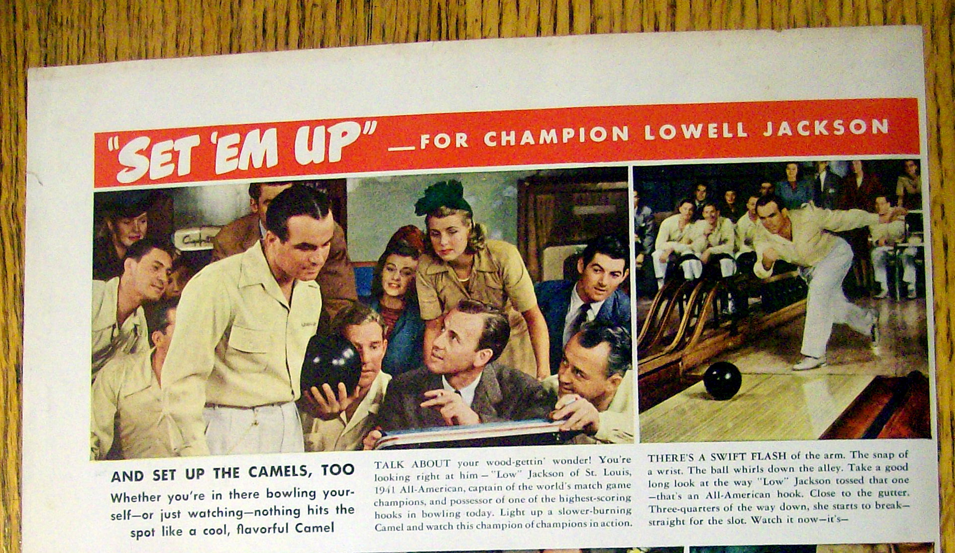 1942 Camel Cigarettes with Bowler Lowell Jackson