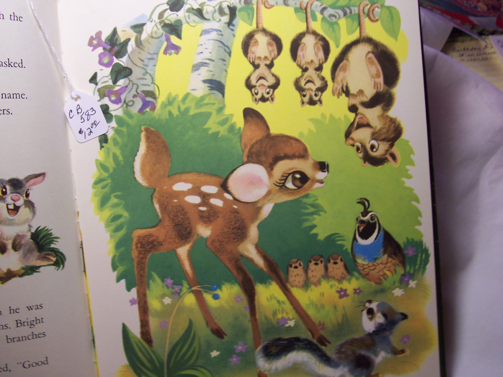 Disney Bambi Book 1949 Felix Salten fro Simon and Schuster 1949
