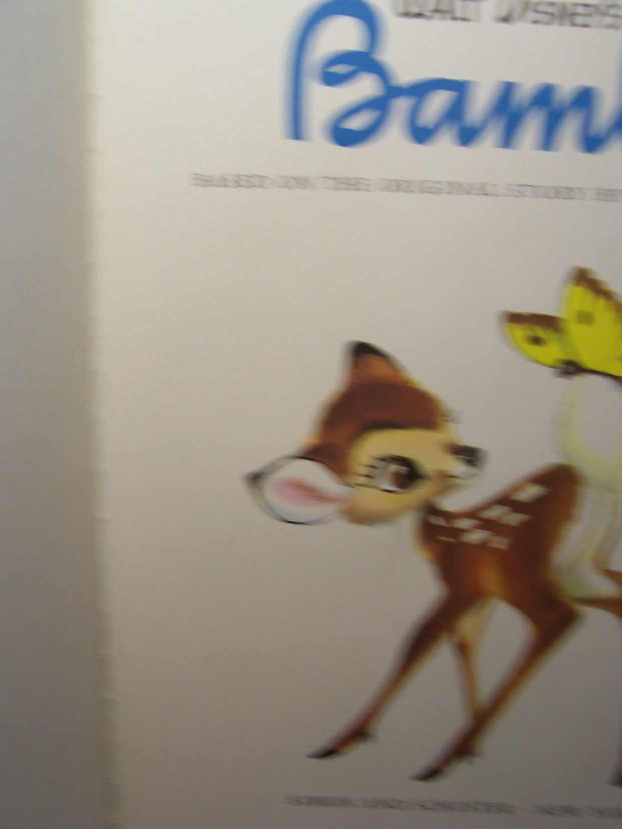Disney Bambi Book 1949 Felix Salten fro Simon and Schuster 1949