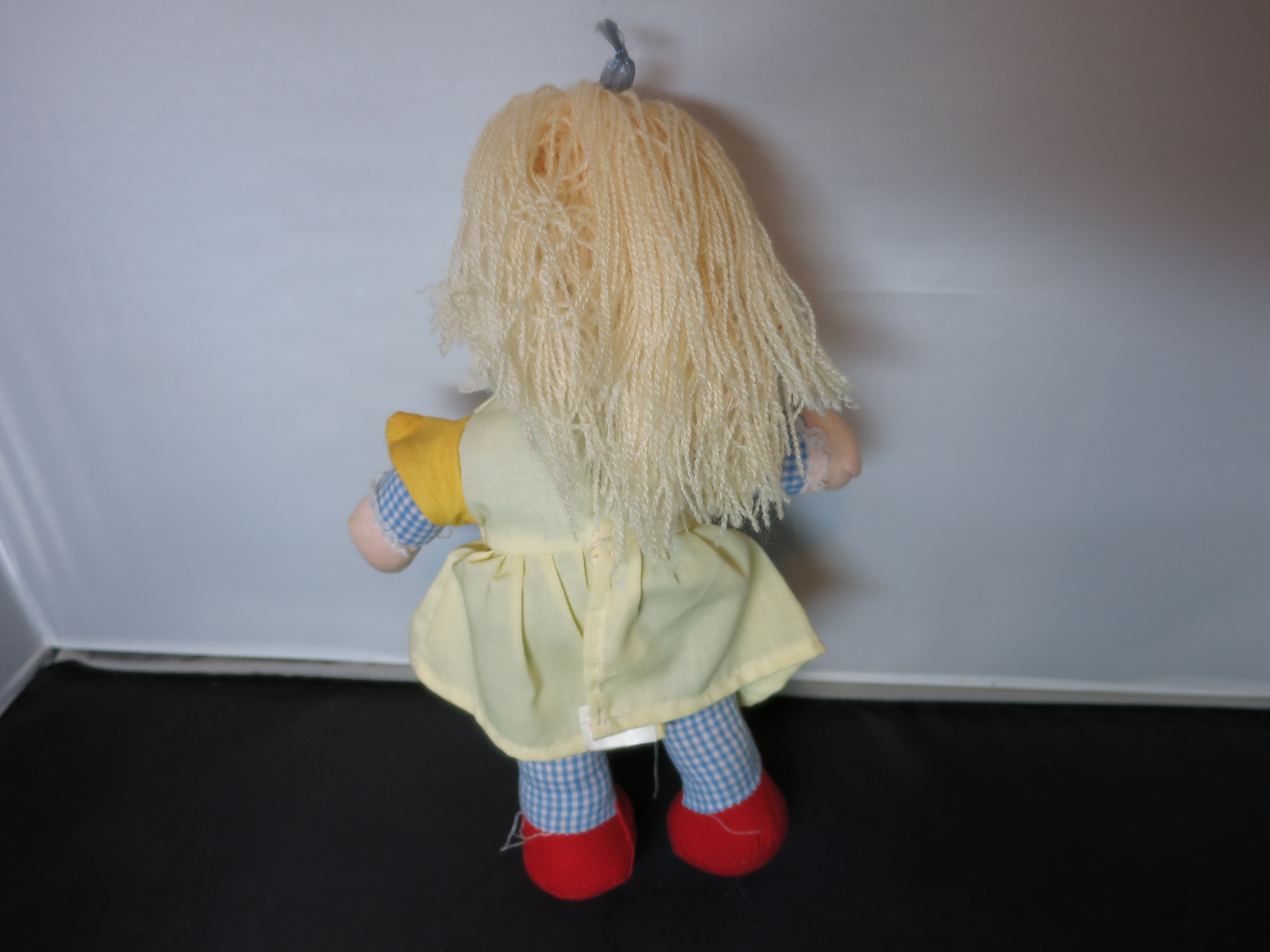 Clown Face Mop Hair doll with Heart 8 3/4 inch