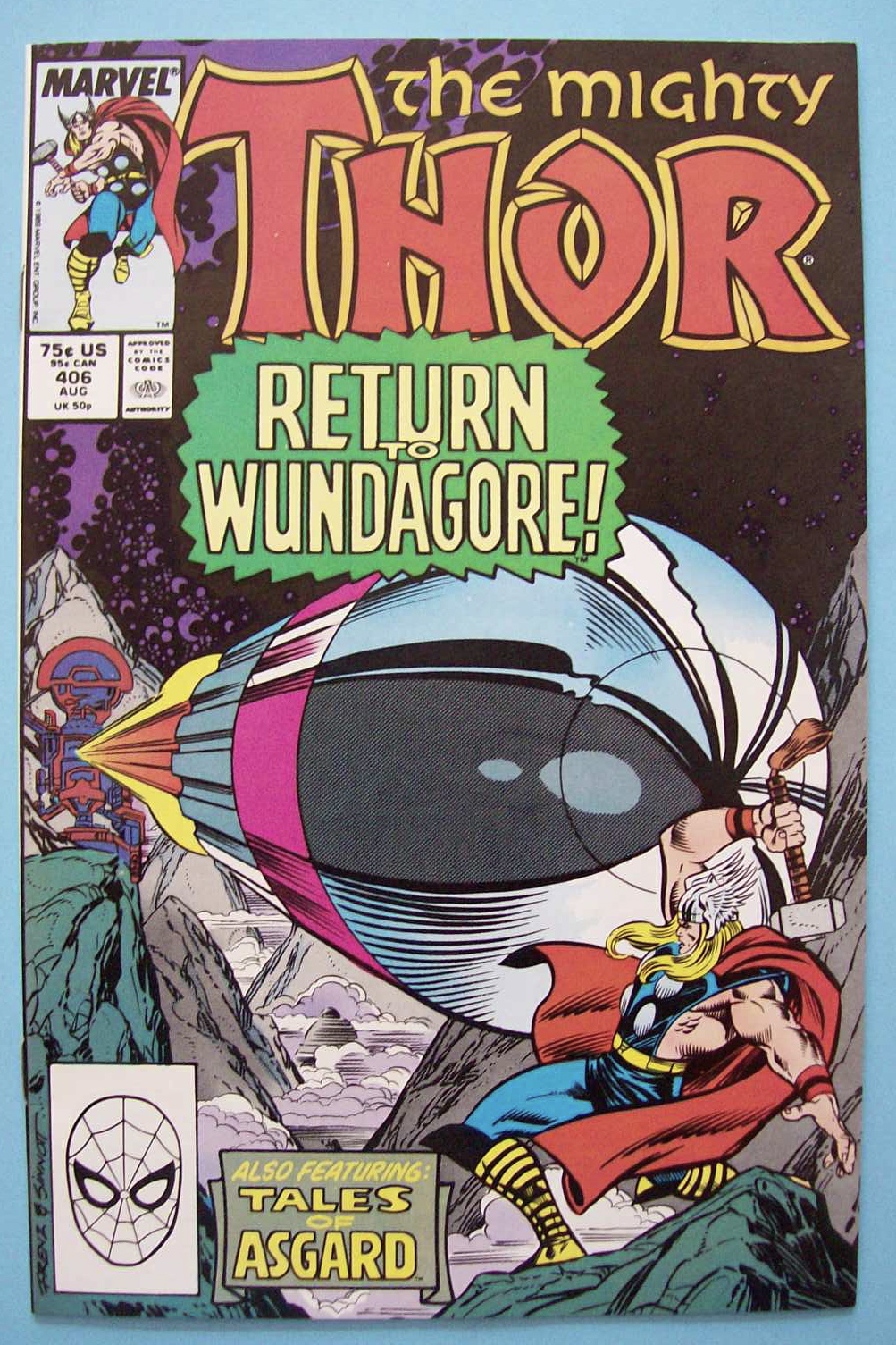 Mighty Thor Comics - August 1989 - War With Wundagore