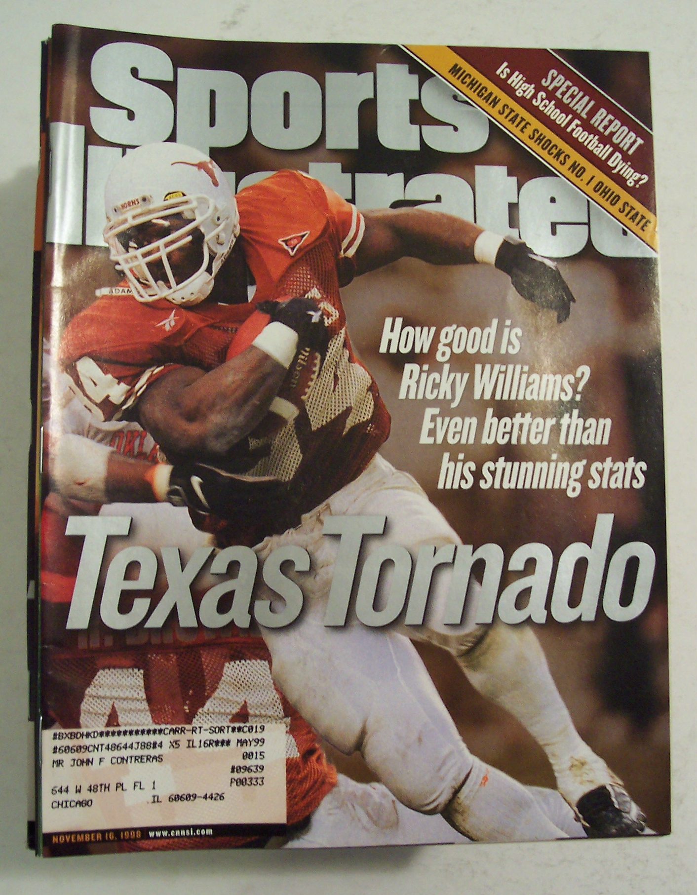 Sports Illustrated Magazine-November 16, 1998-Texas