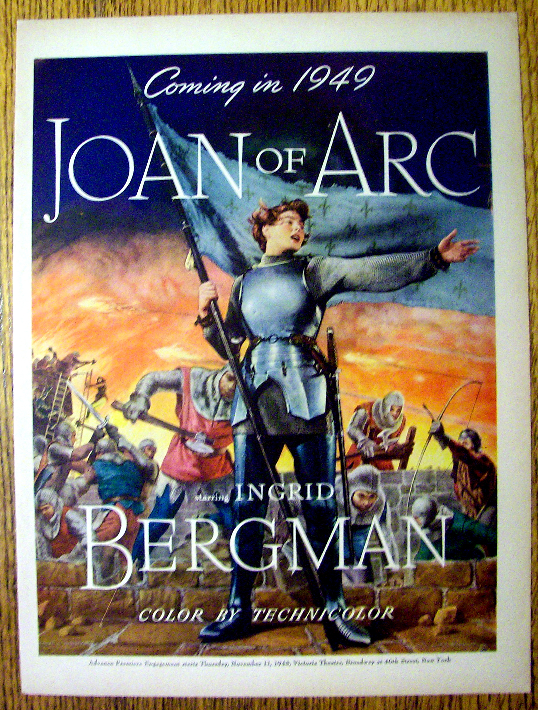 Vintage Ad: 1948 Joan Of Arc with Ingrid Bergman
