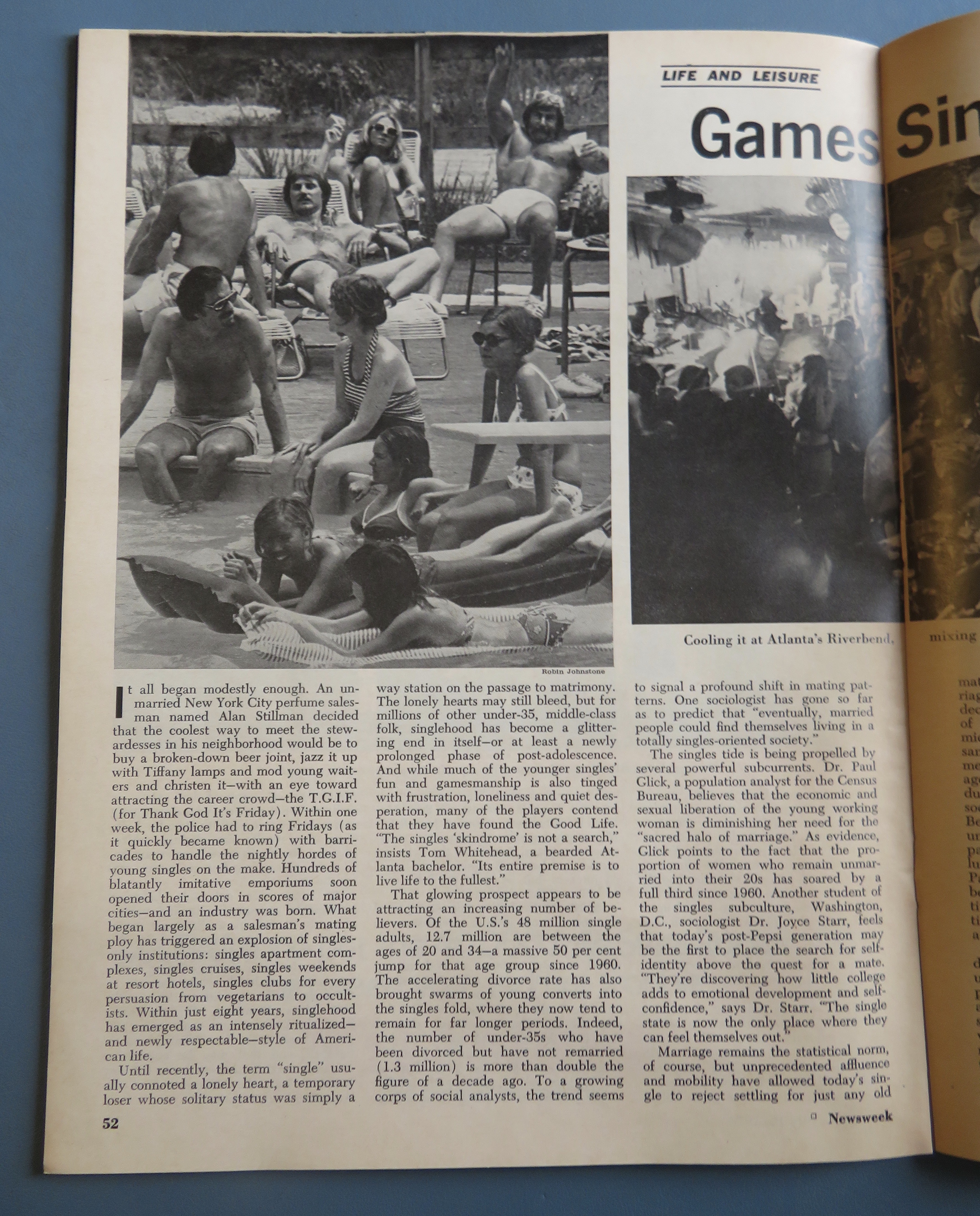 Newsweek Magazine July 16, 1973 Games Singles Play