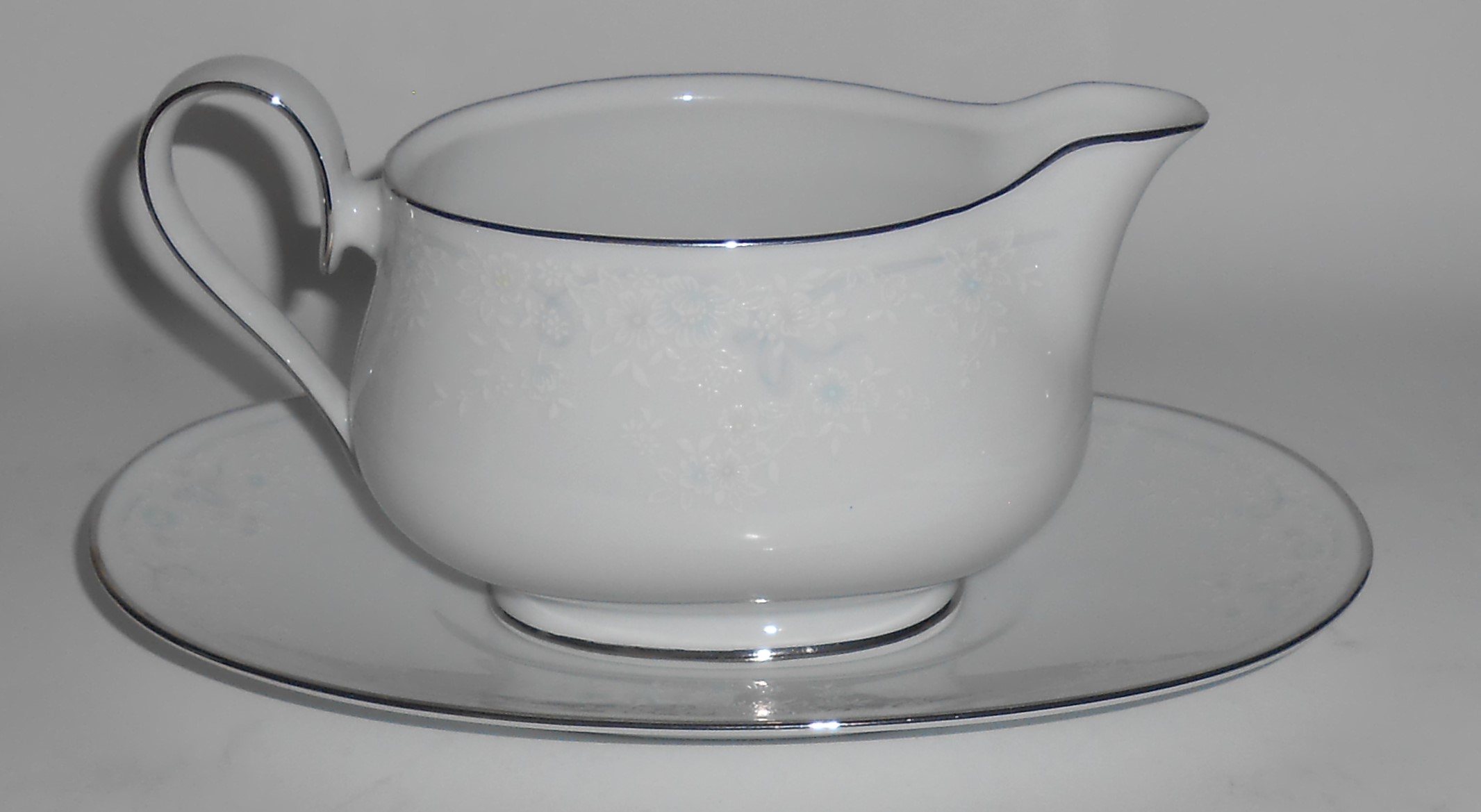Noritake China Porcelain Platinum 2963 Anticipation Gra