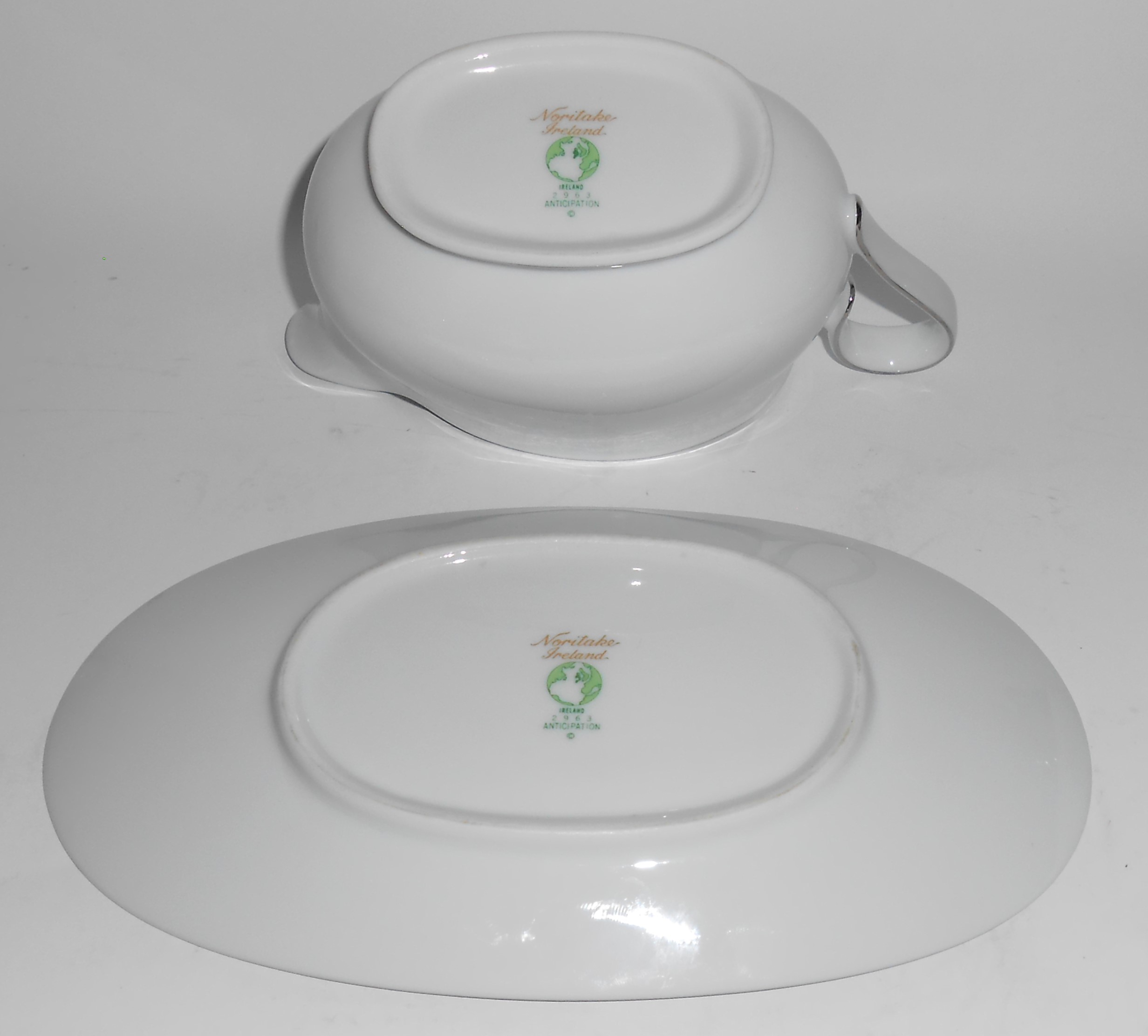 Noritake China Porcelain Platinum 2963 Anticipation Gra