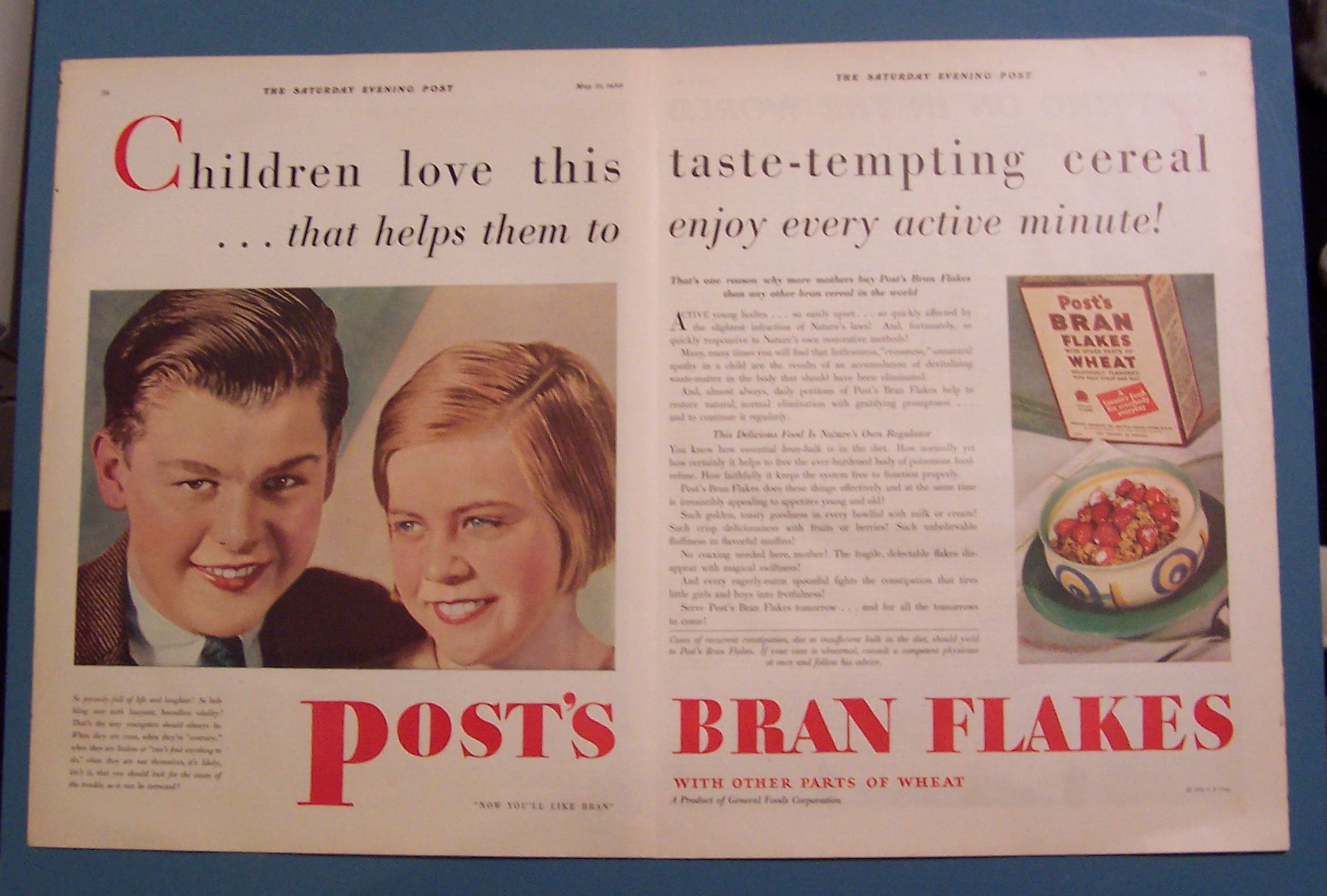 1930  Post's  Bran  Flakes