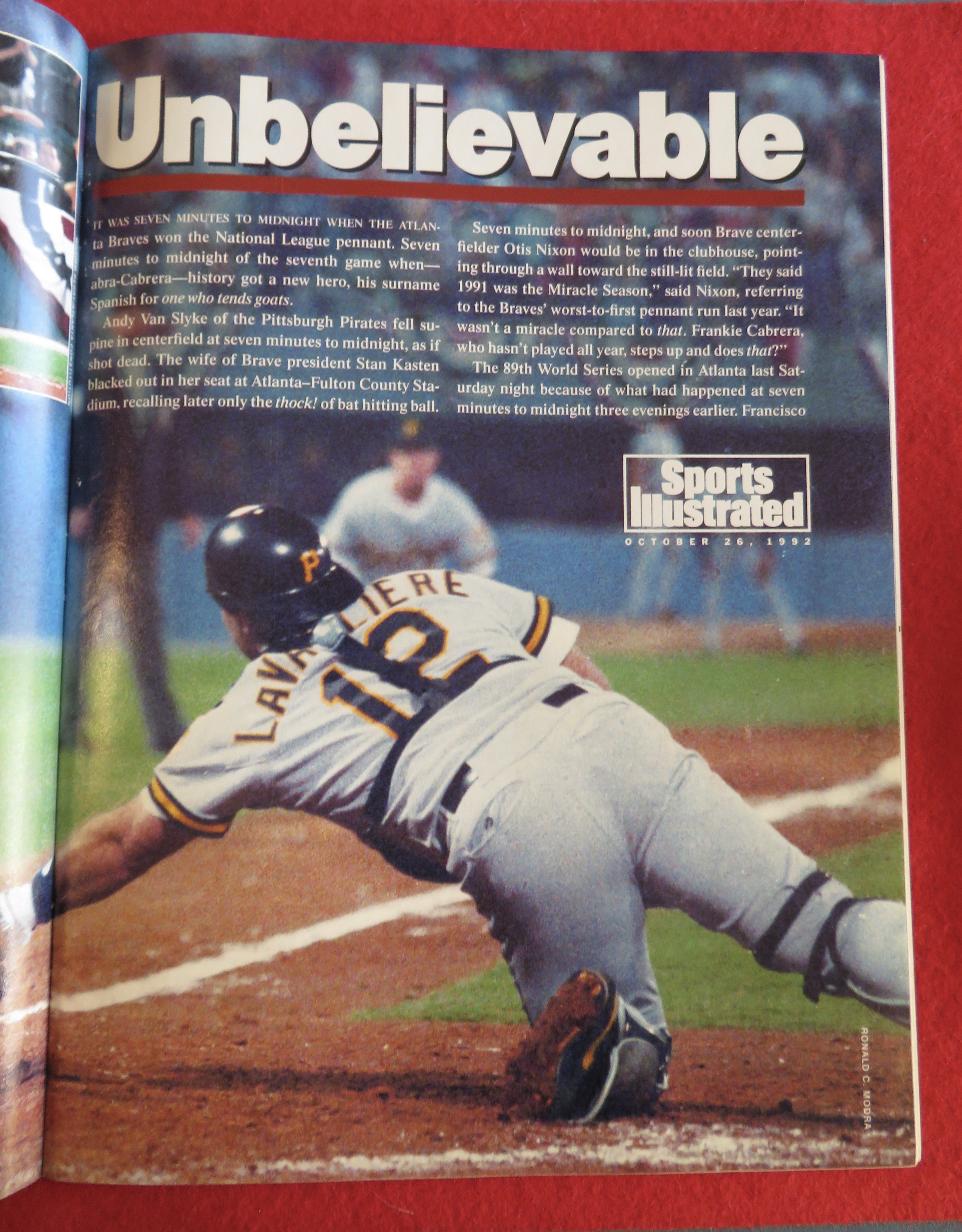 Sports Illustrated October 26, 1992 The World Series