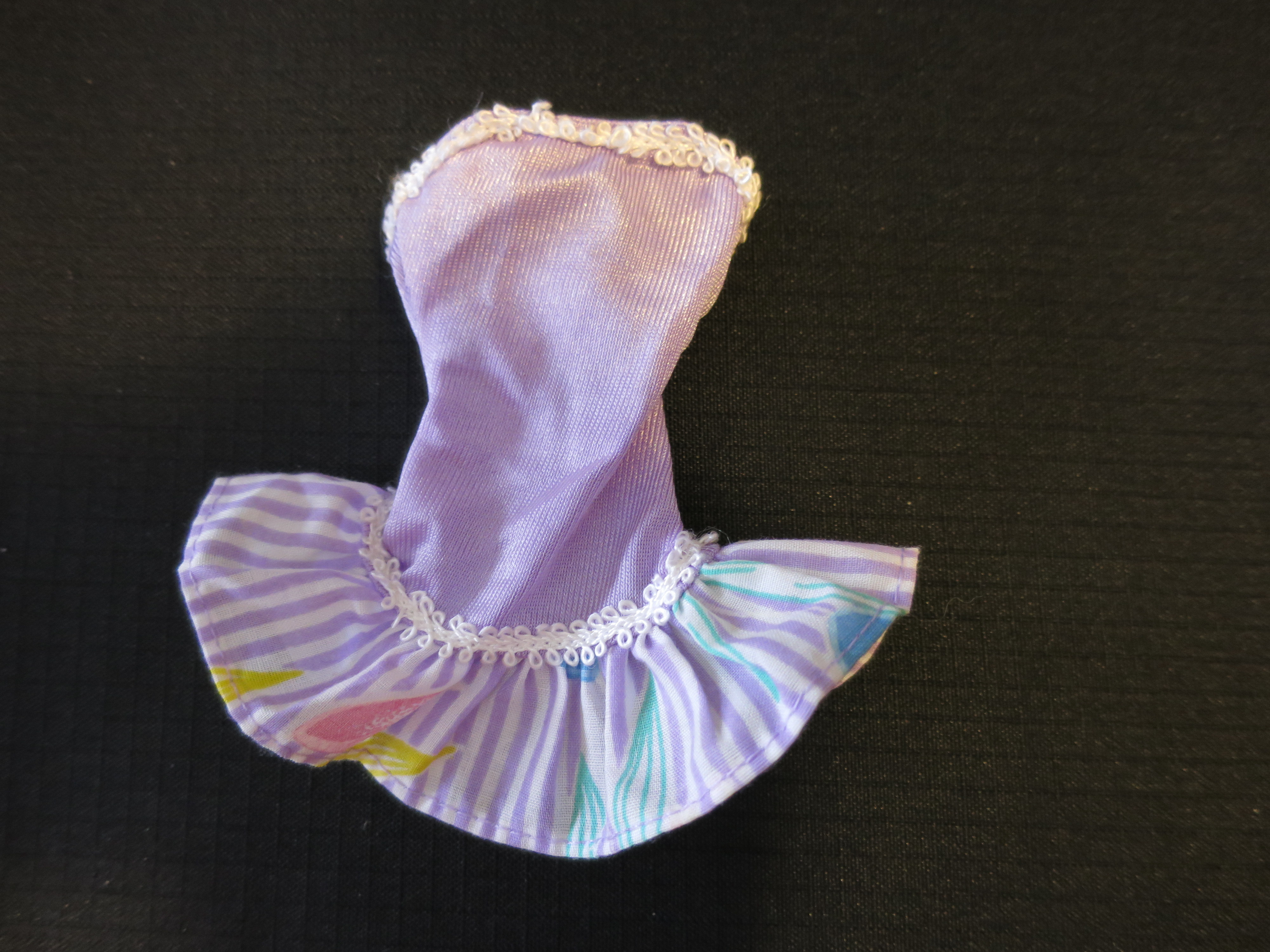 Mattel Barbie Accessories sheath dress purple flared skirt Tagged