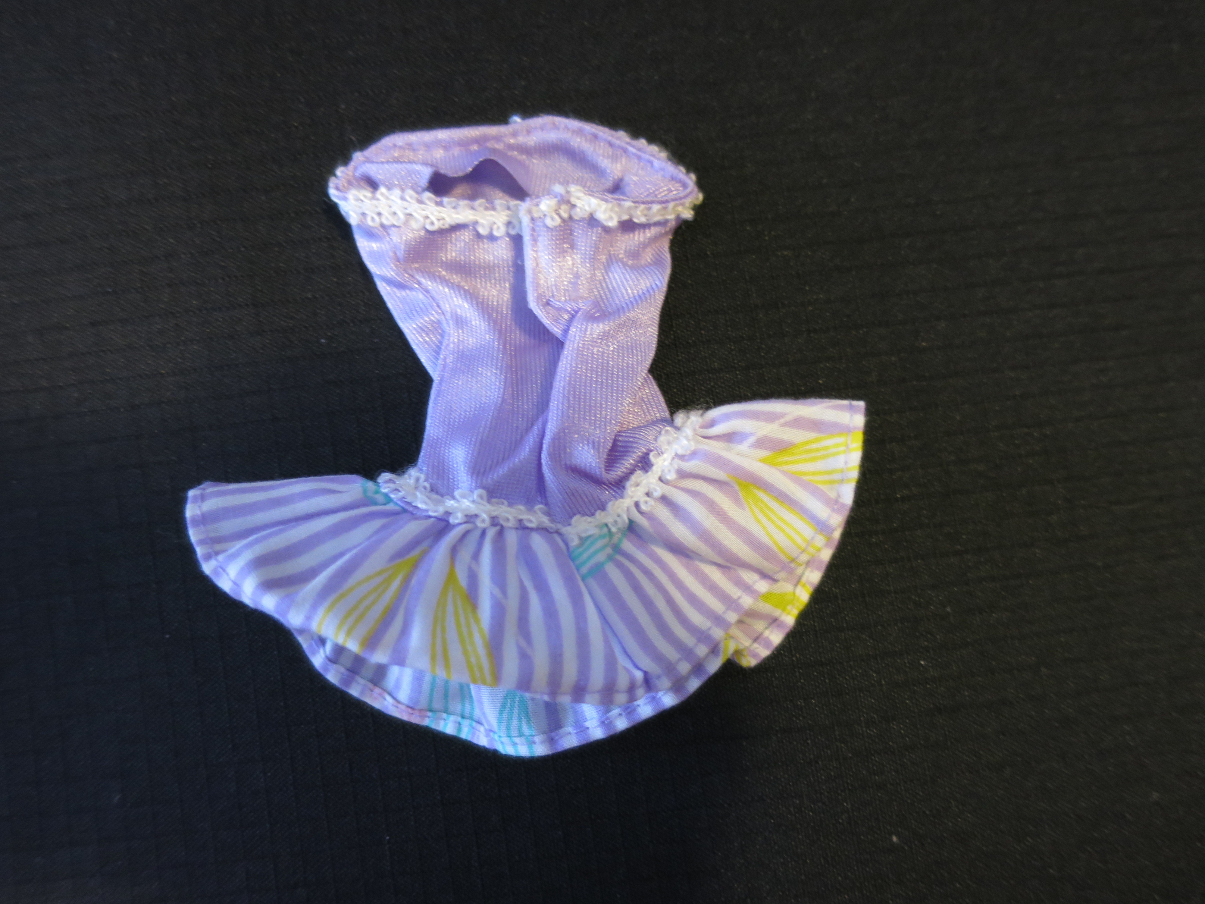 Mattel Barbie Accessories sheath dress purple flared skirt Tagged
