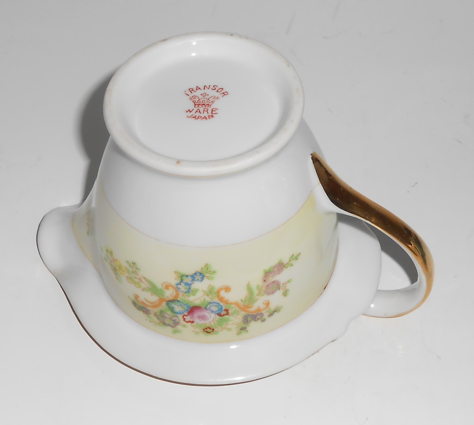Transor Porcelain China Floral W/Gold Creamer