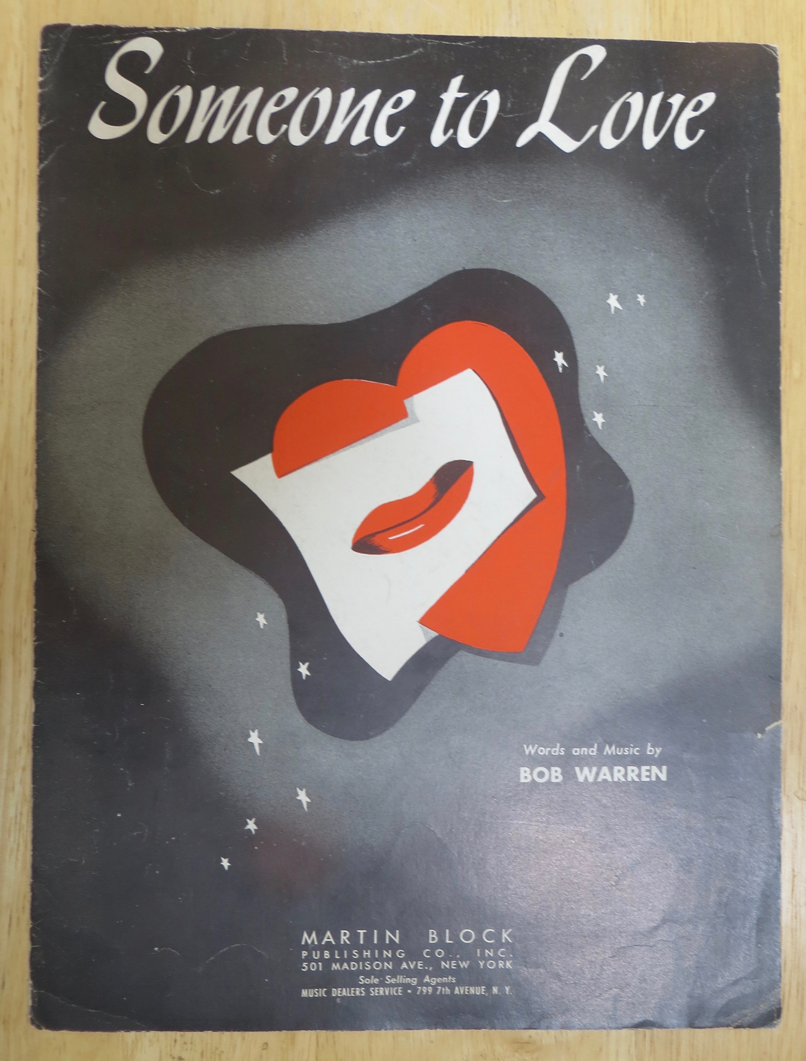 1941 Someone To Love Sheet Music