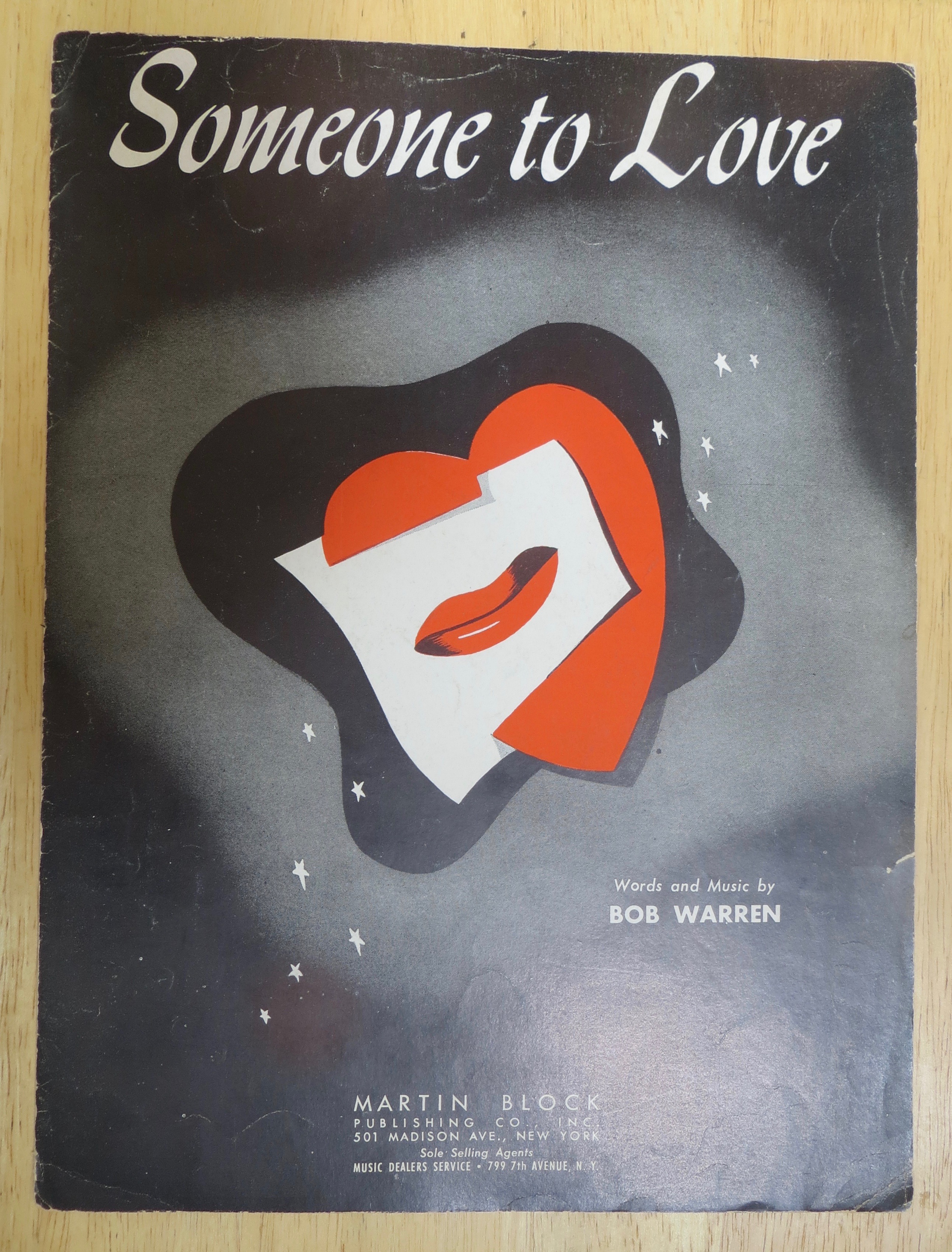 1941 Someone To Love Sheet Music