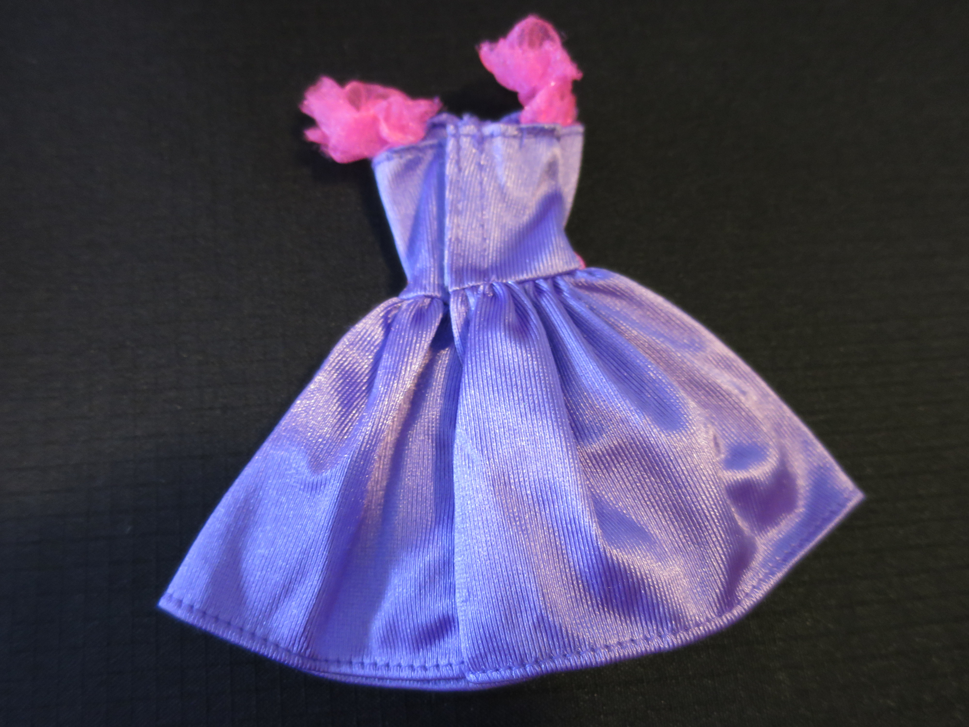 Mattel Barbie Accessories Dress Purple Party Dress Tagged 1990s