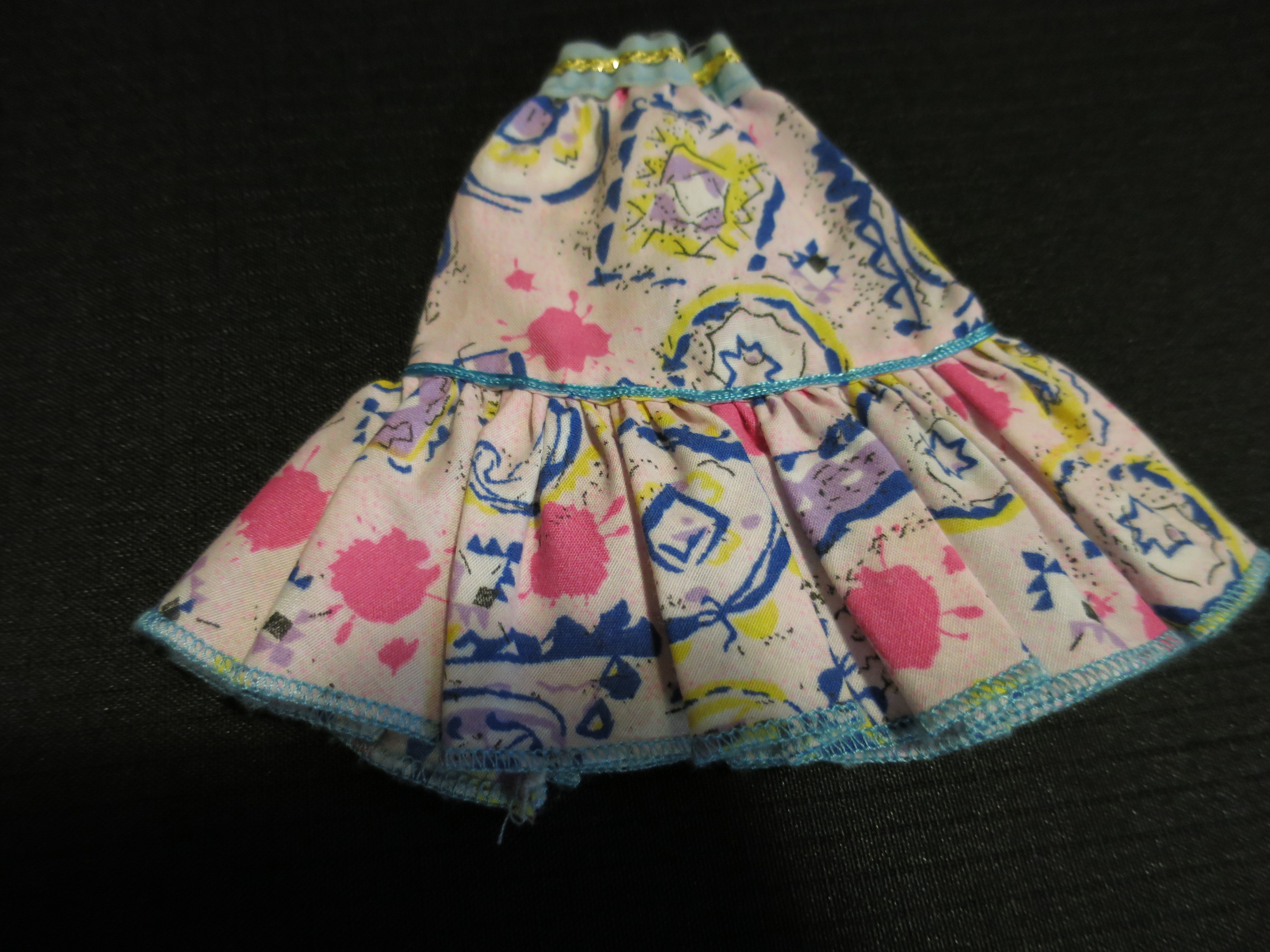 Mattel Barbie Accessories Long Abstract Skirt Tagged
