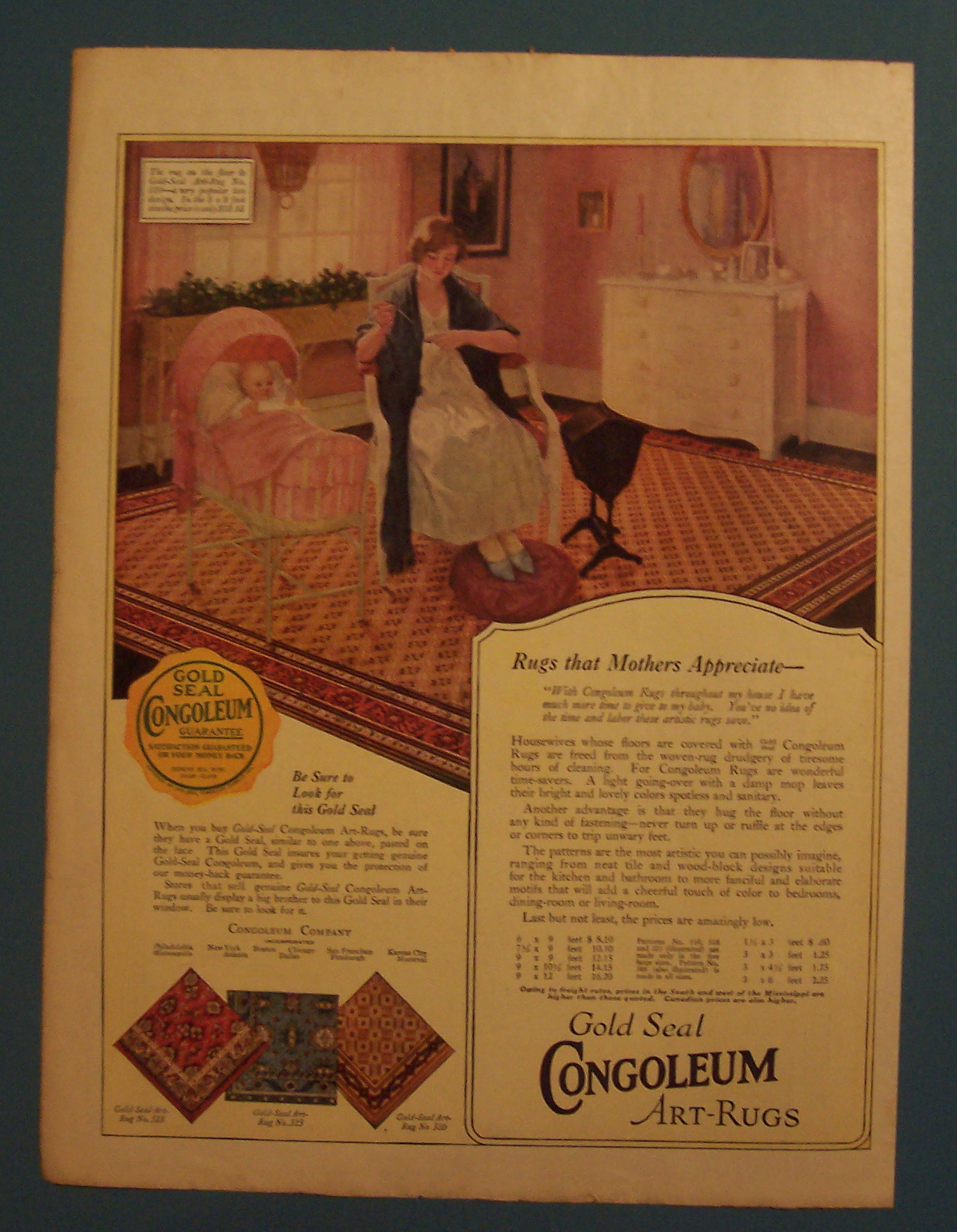 1923  Gold Seal Congoleum Art - Rugs