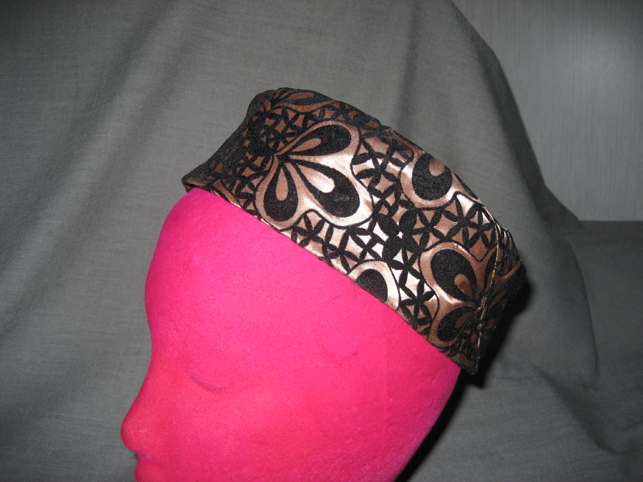 Satin and Felt Pill Box Hat