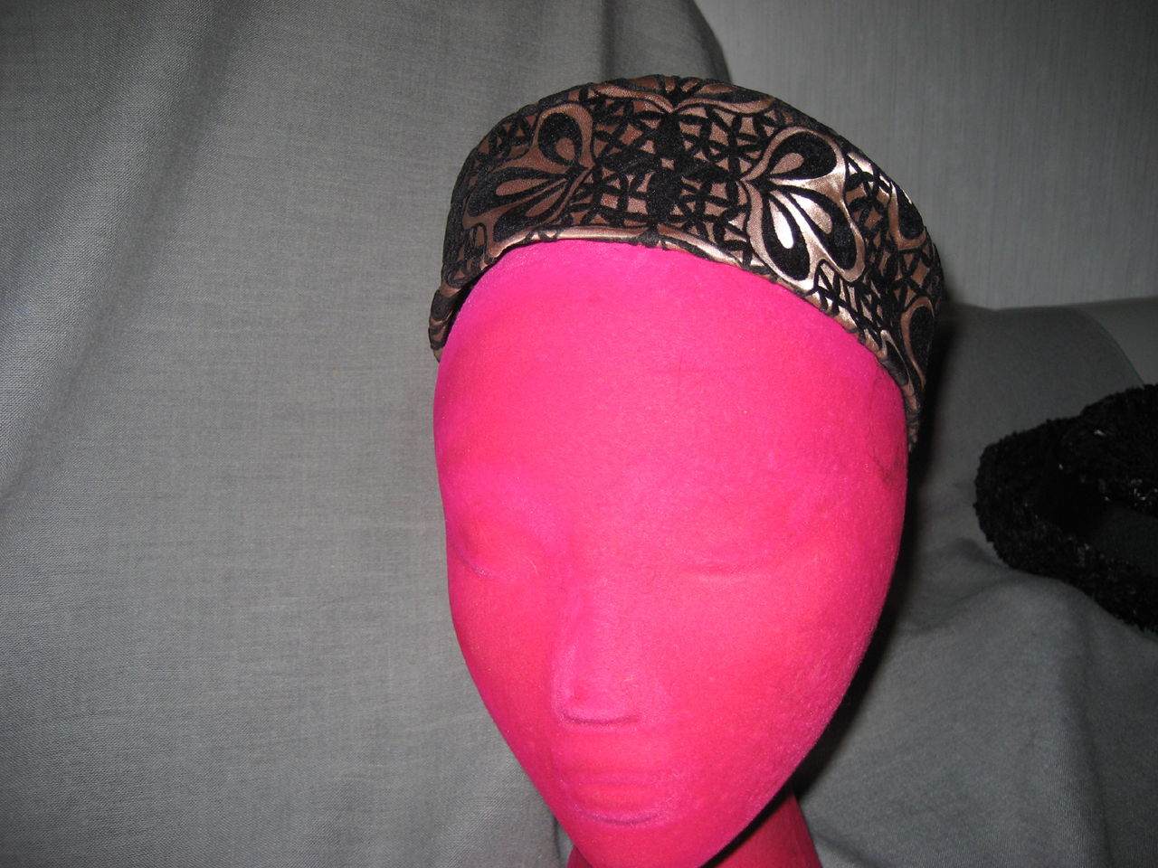 Satin and Felt Pill Box Hat