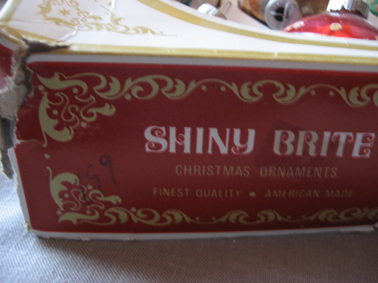 Box of Glass Ornaments