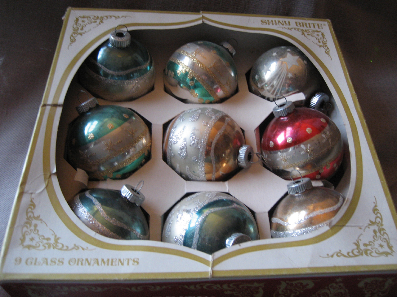 Box of Glass Ornaments