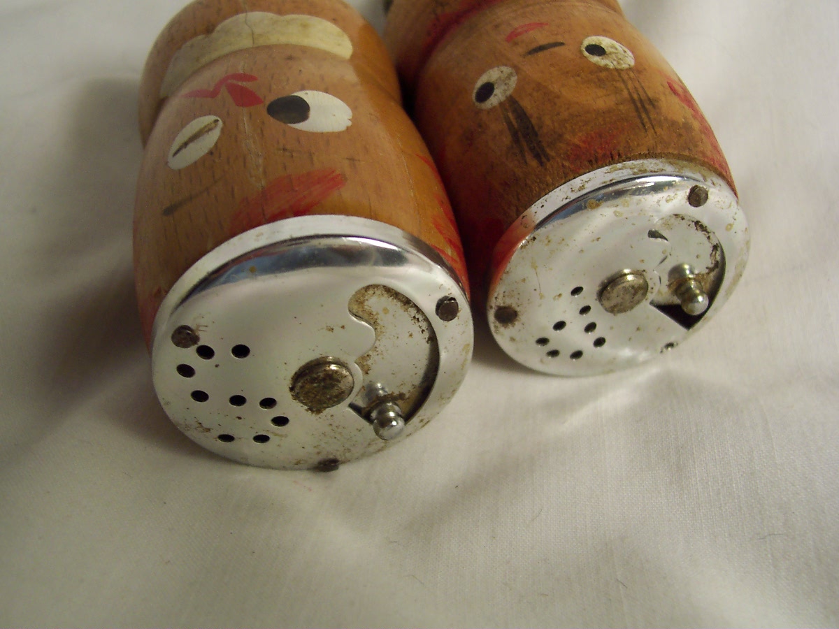 Salt and Pepper Shakers Corkscrew and Opener