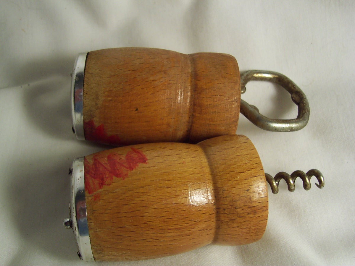 Salt and Pepper Shakers Corkscrew and Opener