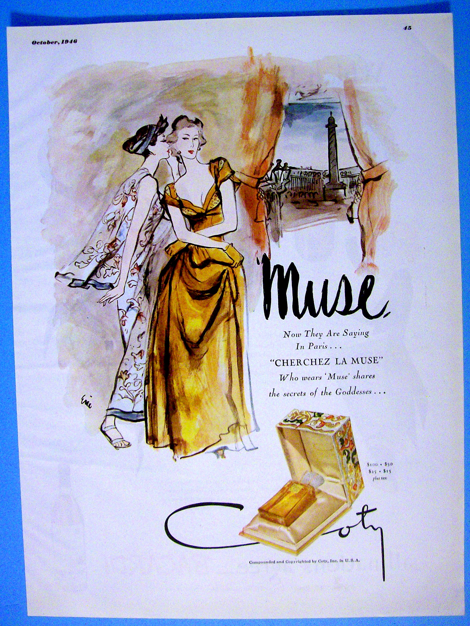 1946 Coty Muse with Two Women Talking