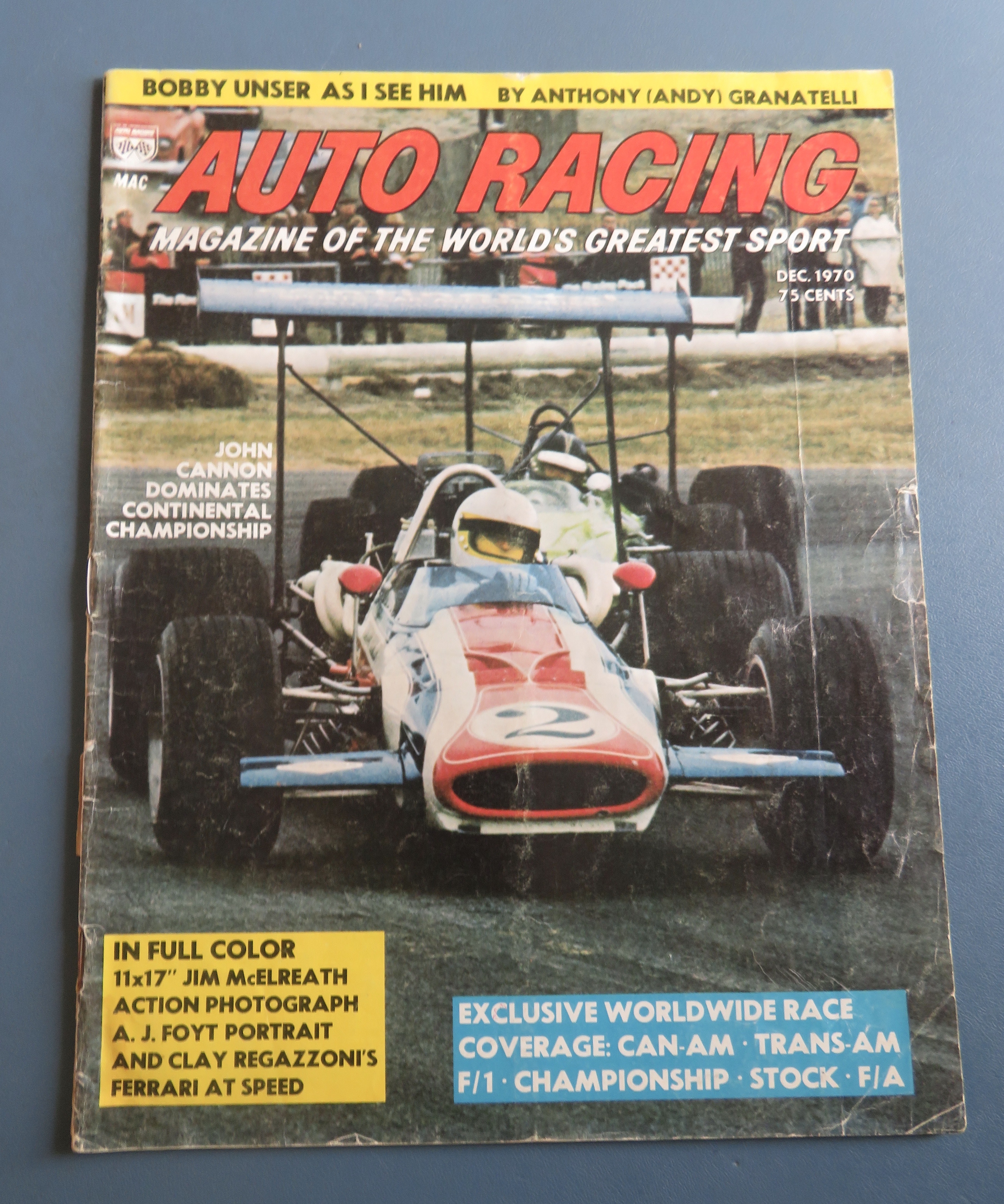 Auto Racing Magazine December 1970 John Cannon
