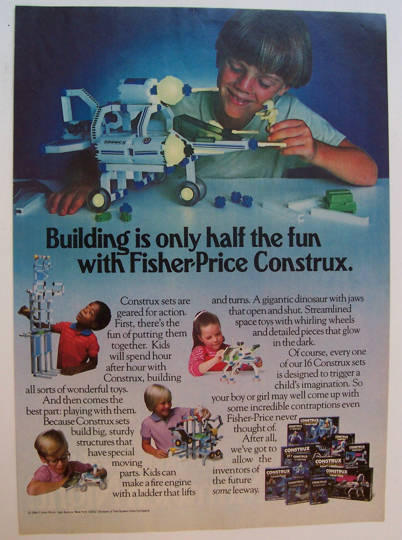 1984 Fisher Price Construx with Children Playing